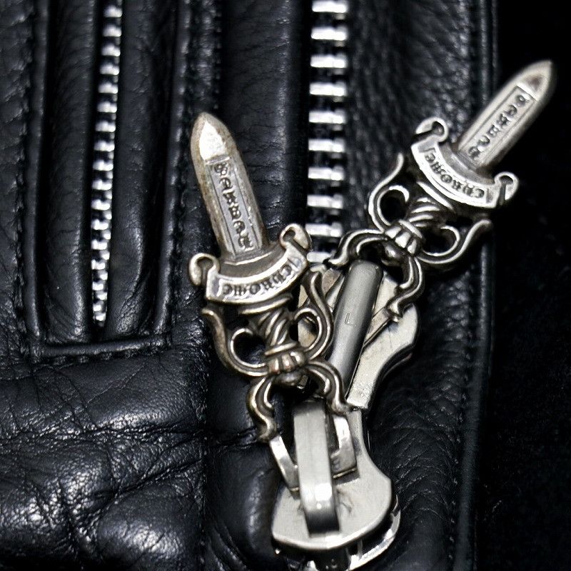 Chrome Hearts Chrome Hearts Single Zipper Straight Leather Jacket Size US L / EU 52-54 / 3 - 6 Thumbnail