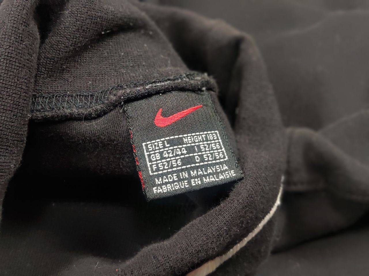 Nike Vintage 90's Nike Logo mock check Long sleeve sweatshirt Size US L / EU 52-54 / 3 - 10 Thumbnail