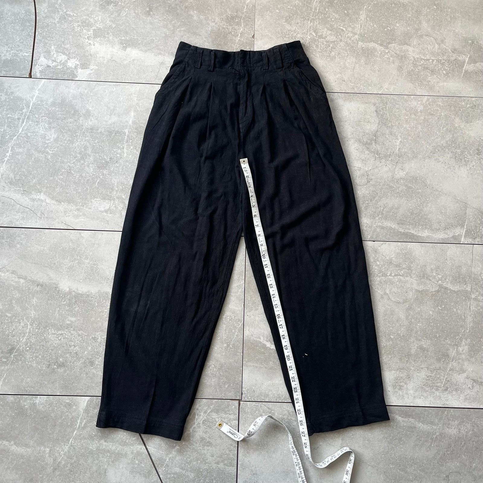 Free People Free people High-Waisted Black Pleated Cropped Trousers Size 26" / US 2 / IT 38 - 5 Thumbnail