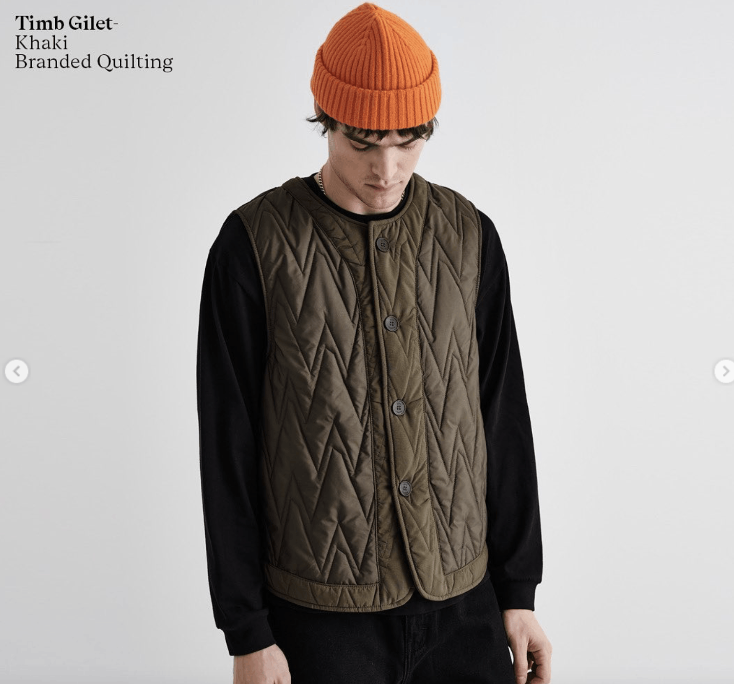 Wax London Wax London Sung Quilted Gilet (Khaki) Size US S / EU 44-46 / 1 - 1 Thumbnail