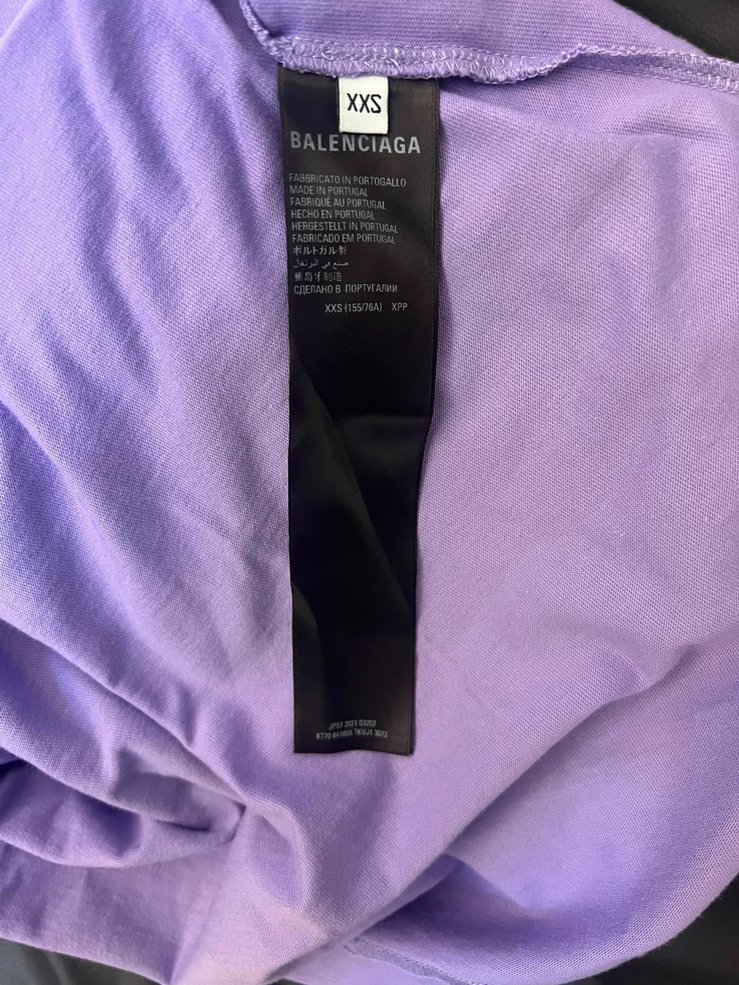 Balenciaga Balenciaga Purple Logo Short Sleeve Tee Women's Size US XXS / EU 40 - 4 Thumbnail