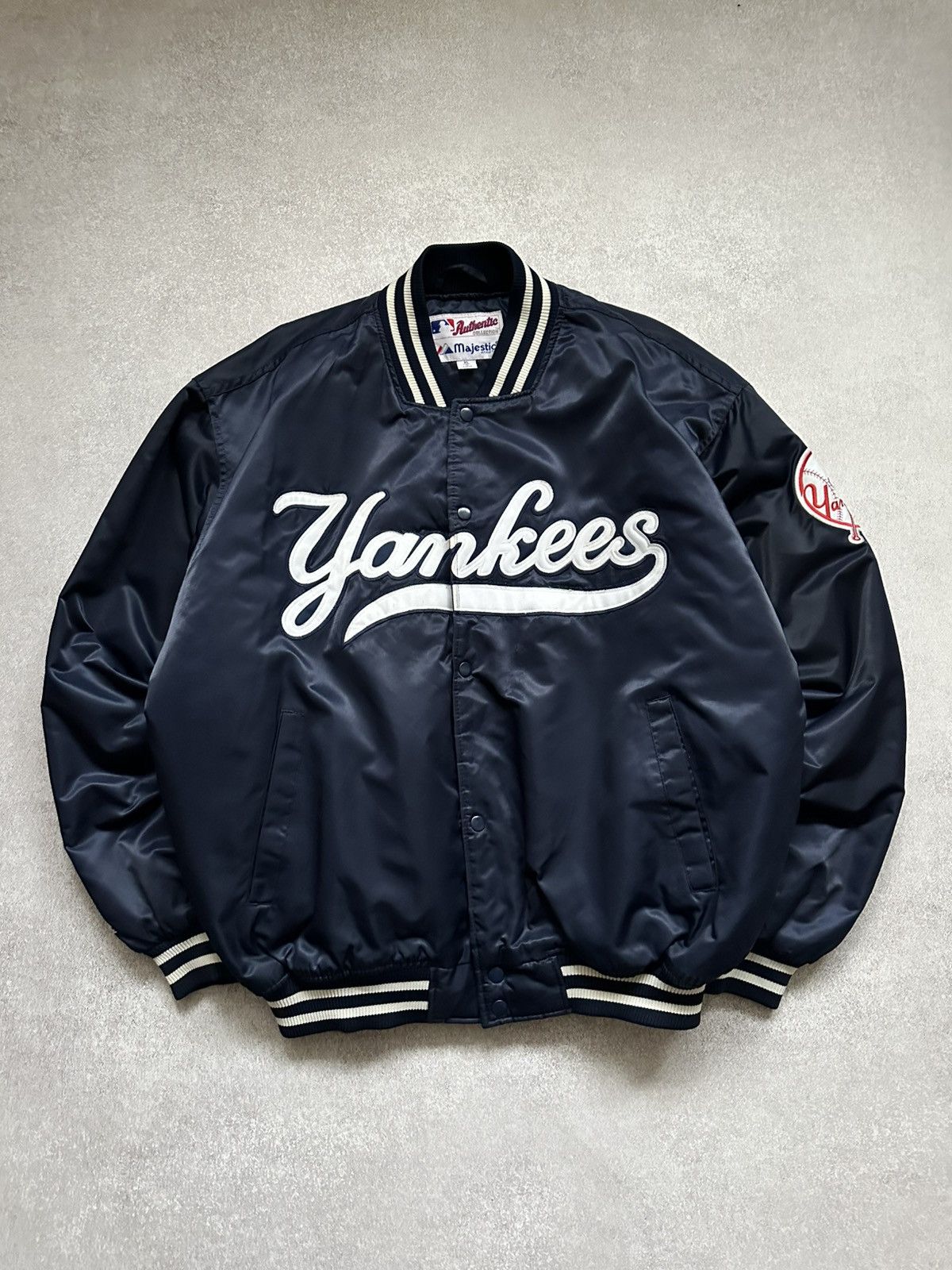 Vintage MLb jackets 2024 Yankees Leather bomber Jacket Size XXL