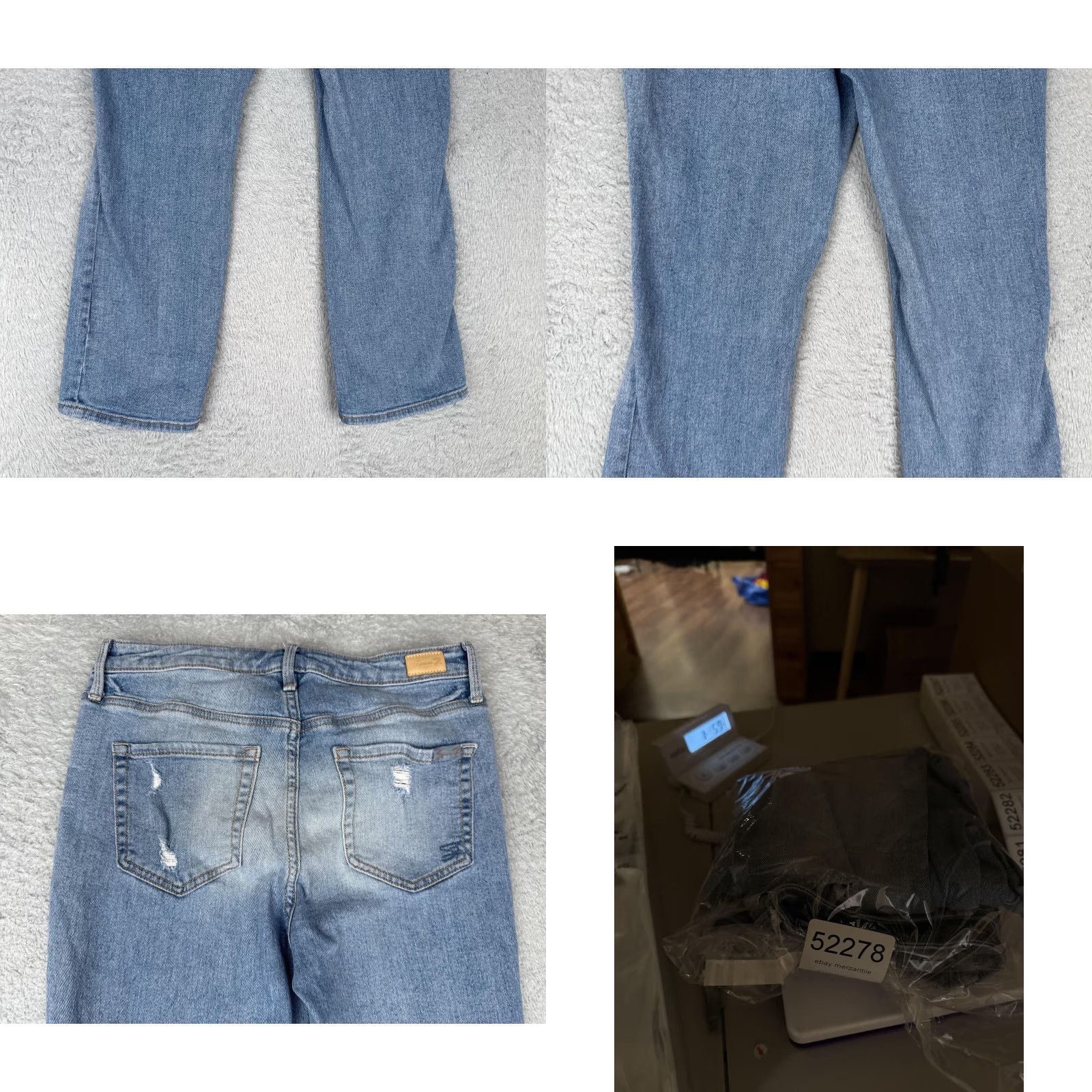 Vintage Seven7 Jeans Women Bootcut Jeans Blue Light Wash Distressed 28x25 4 Casual Denim Pants 5-Pocket Design Size 27" / US 4 / IT 40 - 10 Thumbnail