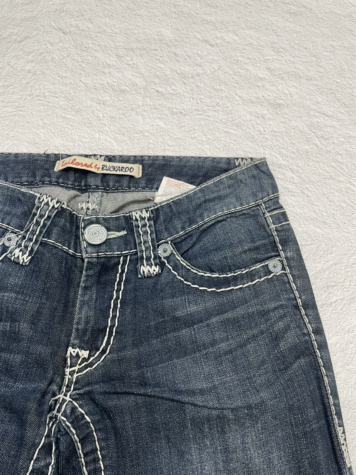 If Six Was Nine 2000s Buckaro Denim Stonewash Size US 27 - 3 Thumbnail