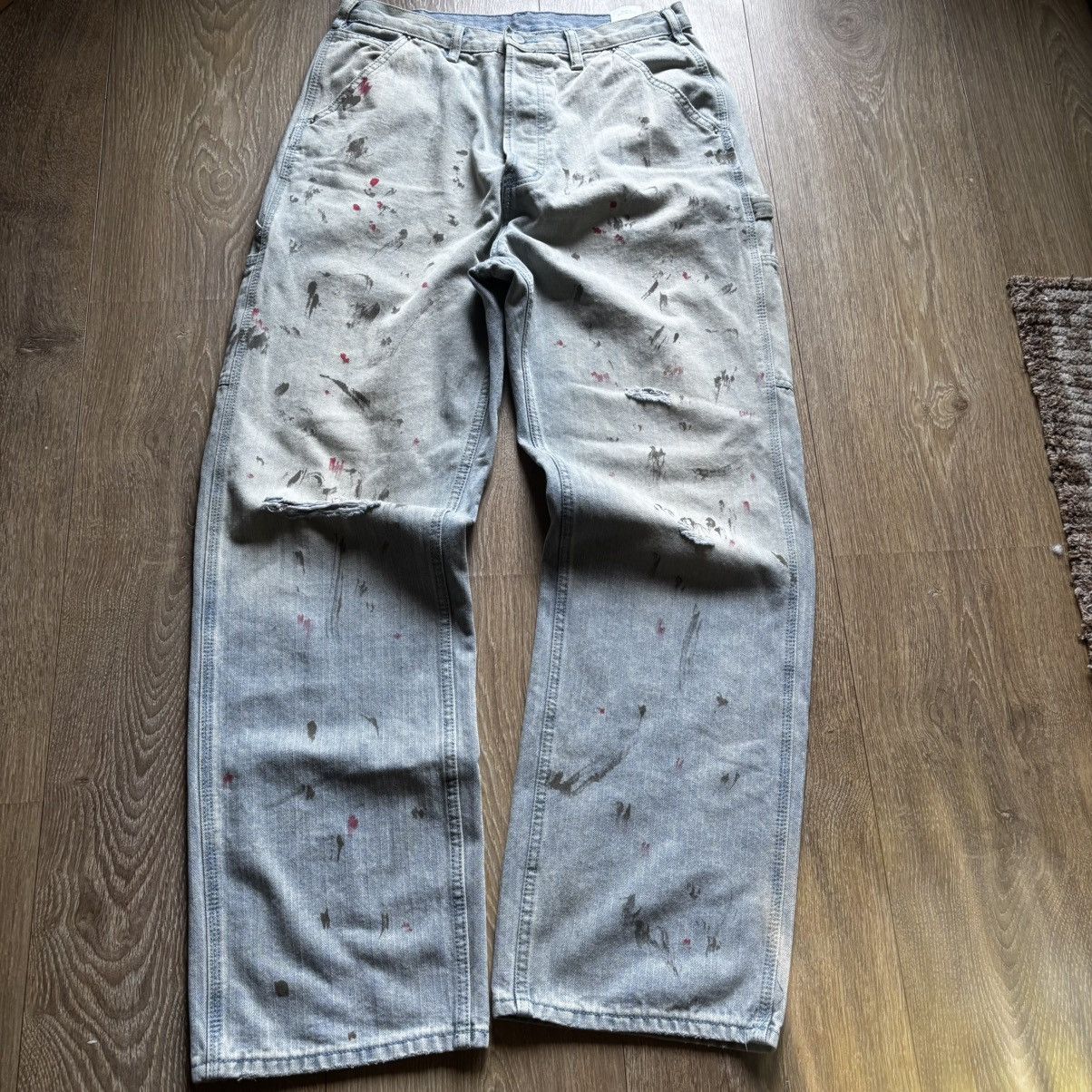 MNML MNML Paint Flared Denim | Grailed