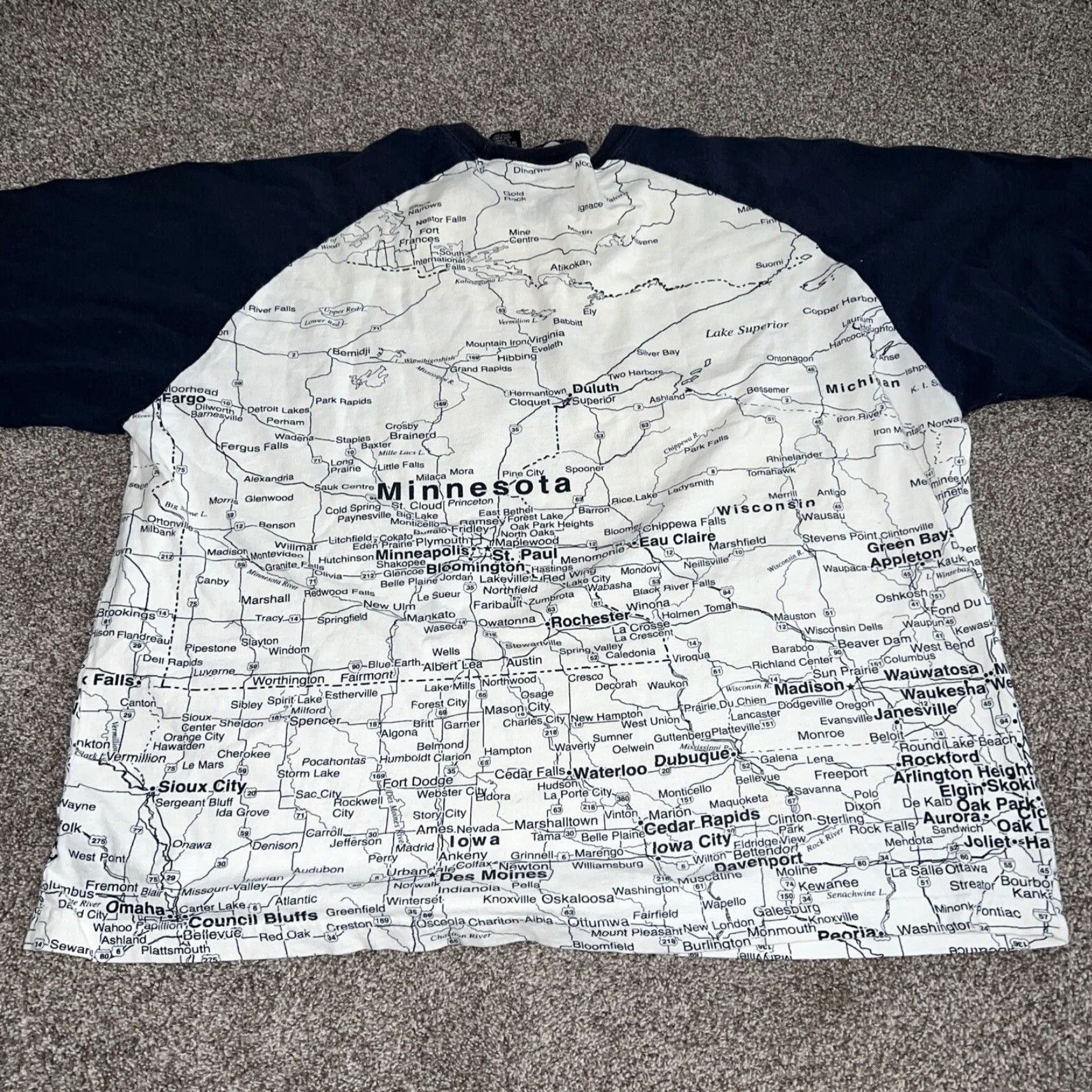Vintage State Of Mind T-Shirt Mens XL Blue Minnesota Gopher State Map Size US XL / EU 56 / 4 - 4 Thumbnail