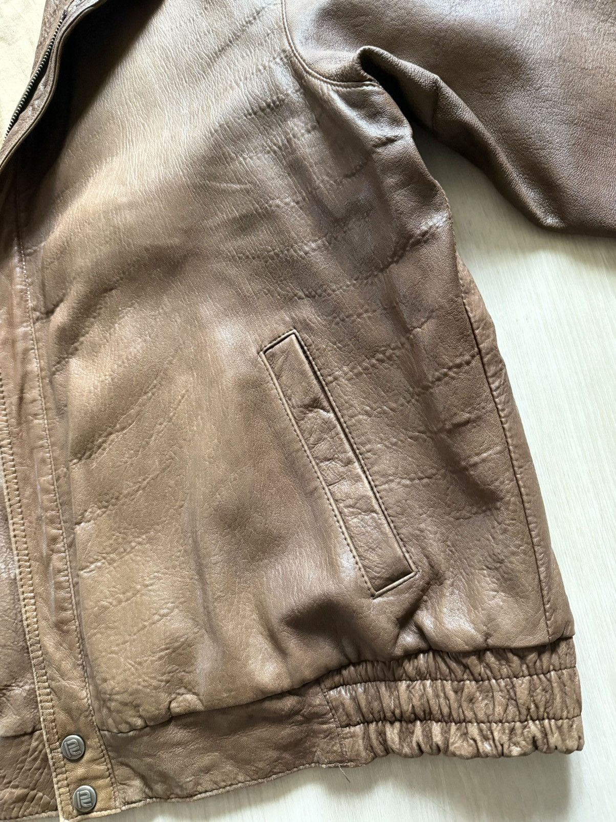 Vintage Vintage Robert Comstock Soft Leather Bomber Sz 44 *Distresse Size US L / EU 52-54 / 3 - 7 Thumbnail