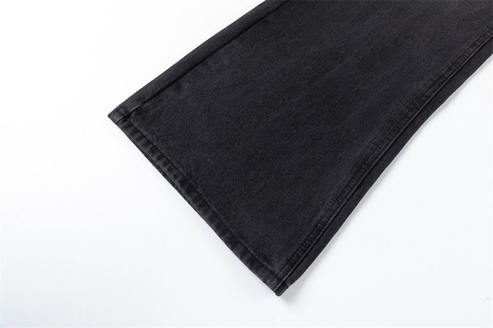Japanese Brand × Jean Letter Embroidery Distressed Flare Faded Black Jeans Size US 35 - 9 Thumbnail