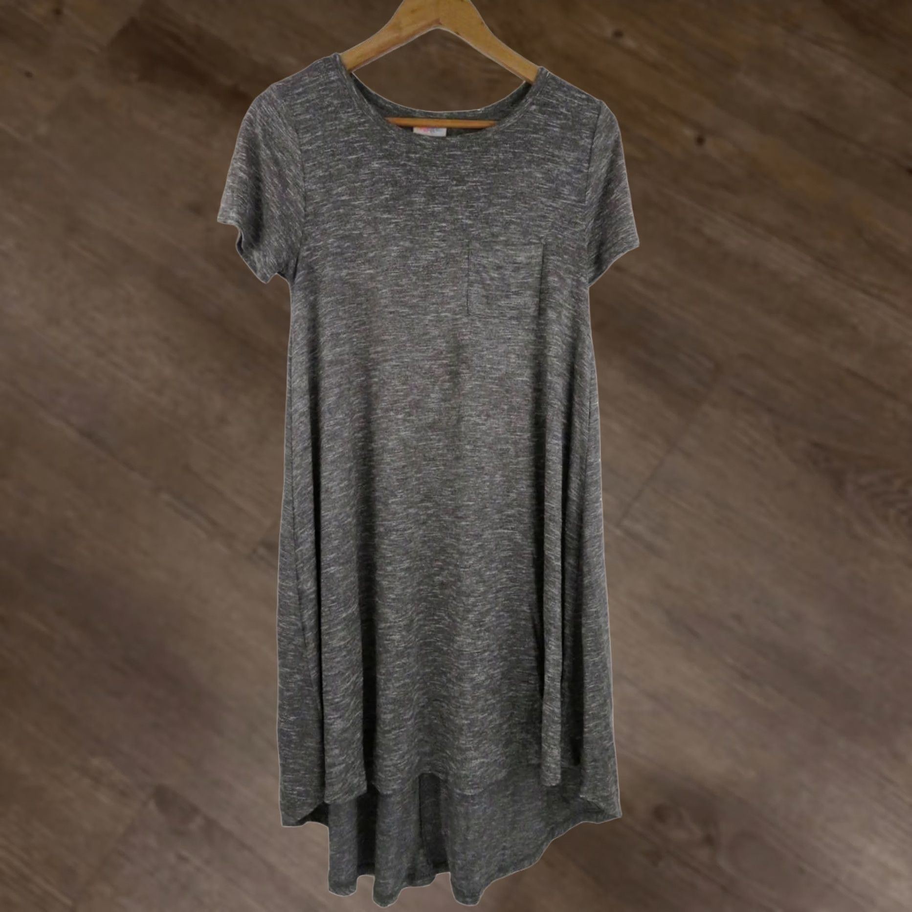 Vintage Lularoe Carly Dress Solid Gray 2XS Swing Tunic Dress Women XS? Size XXS / US 00 / IT 34 - 1 Thumbnail