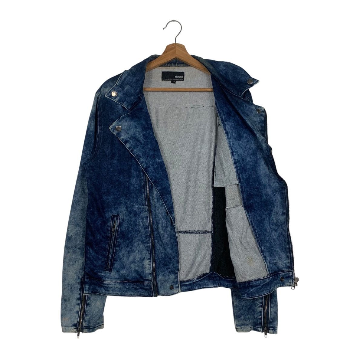 Japanese Brand ABORDAGE Acid Wash Double Collar Jacket #1801-C16 Size US M / EU 48-50 / 2 - 8 Thumbnail