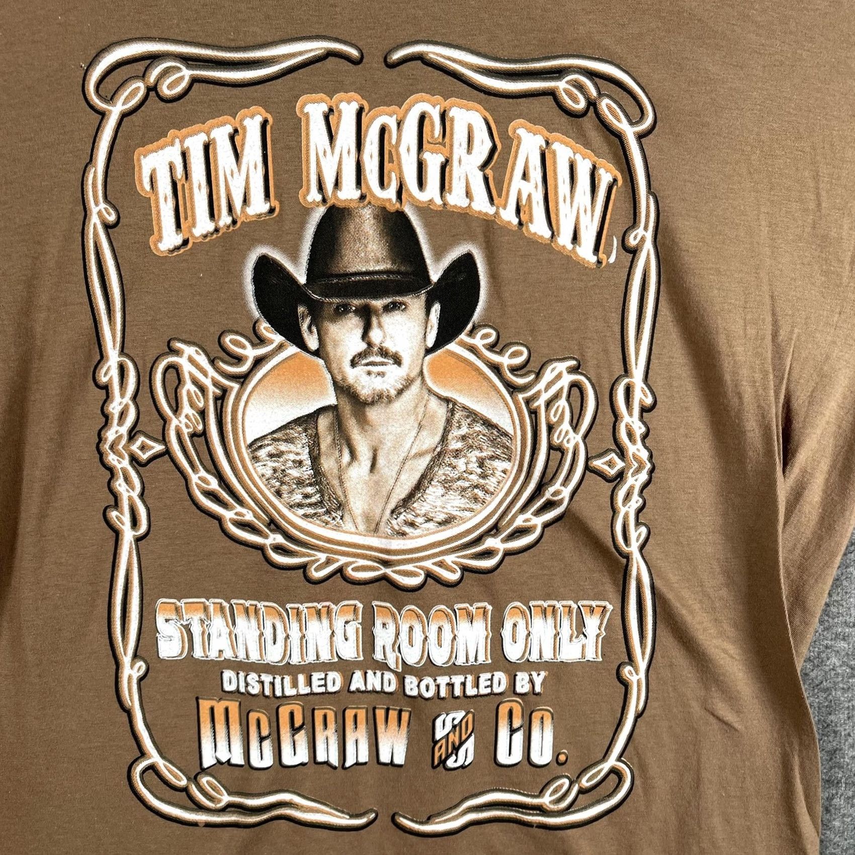 Soffe Soffe Tim McGraw Graphic Concert Shirt Mens XL Brown Standing Room Only 2024 Tour Tee Size US XL / EU 56 / 4 - 3 Thumbnail