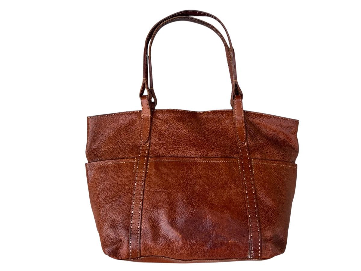 Leather Genten Japan Patina Leather Multi Pocket Tote Bag Size ONE SIZE - 9 Thumbnail