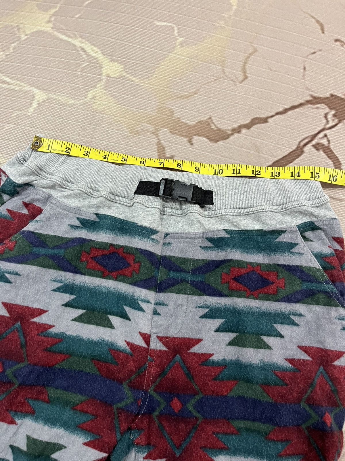 Japanese Brand Corisco Aztec Tribal Fleece Shorts Adjustable Belt L Size US 34 / EU 50 - 11 Thumbnail