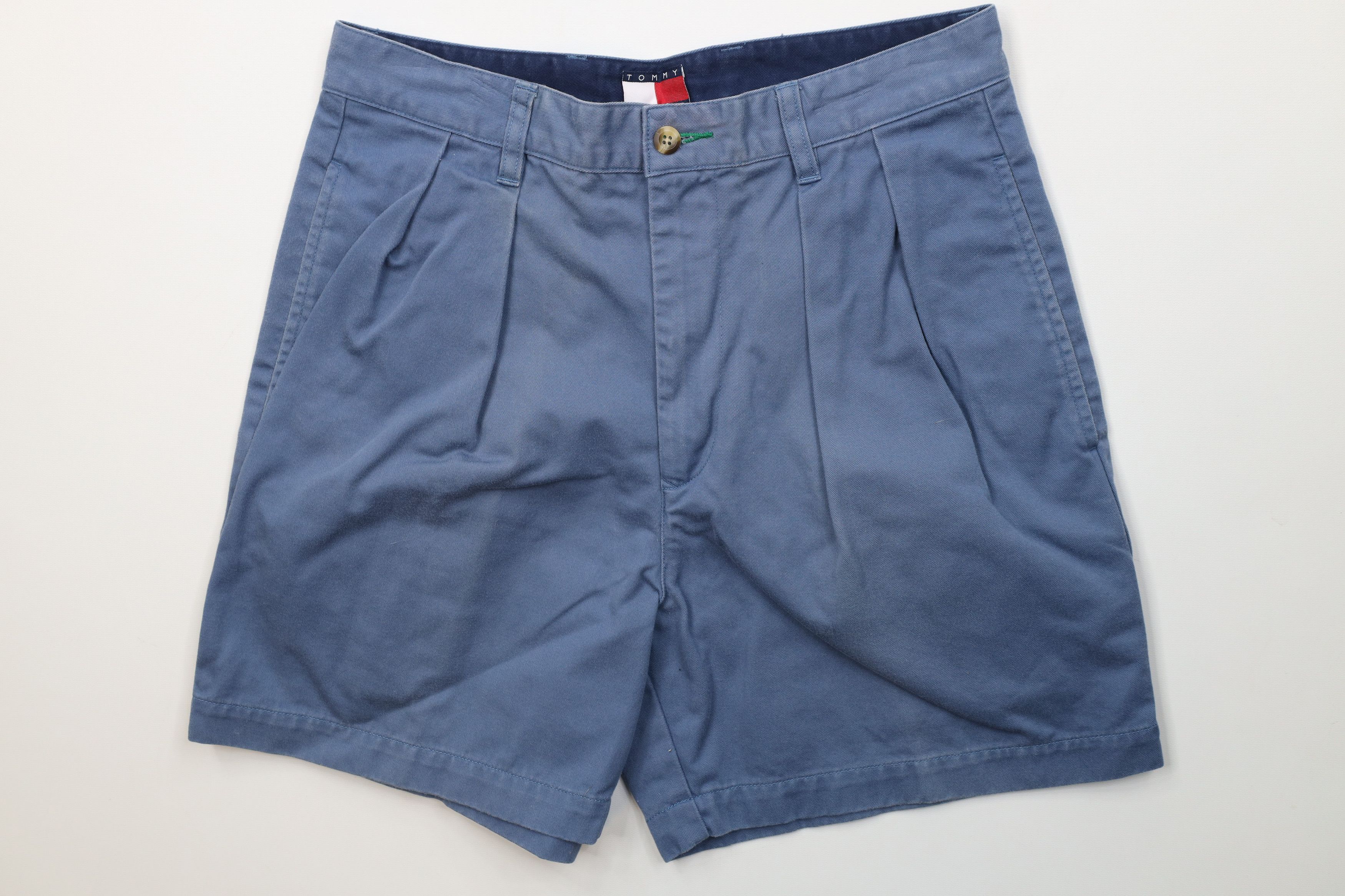 Tommy Hilfiger Vintage 90s Tommy Hilfiger Above Knee Golf Chino Shorts Blue Size US 30 / EU 46 - 1 Thumbnail