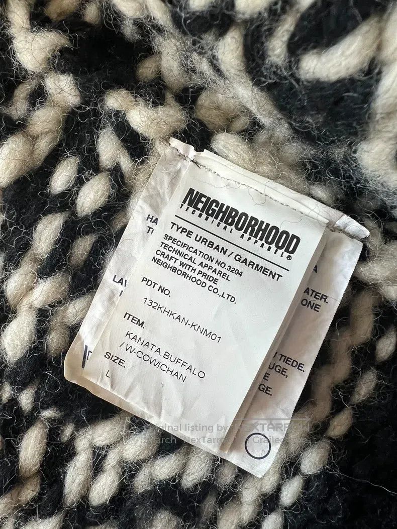Neighborhood Neighborhood Vintage Coarse Knit Wool Cardigan Size US L / EU 52-54 / 3 - 7 Thumbnail