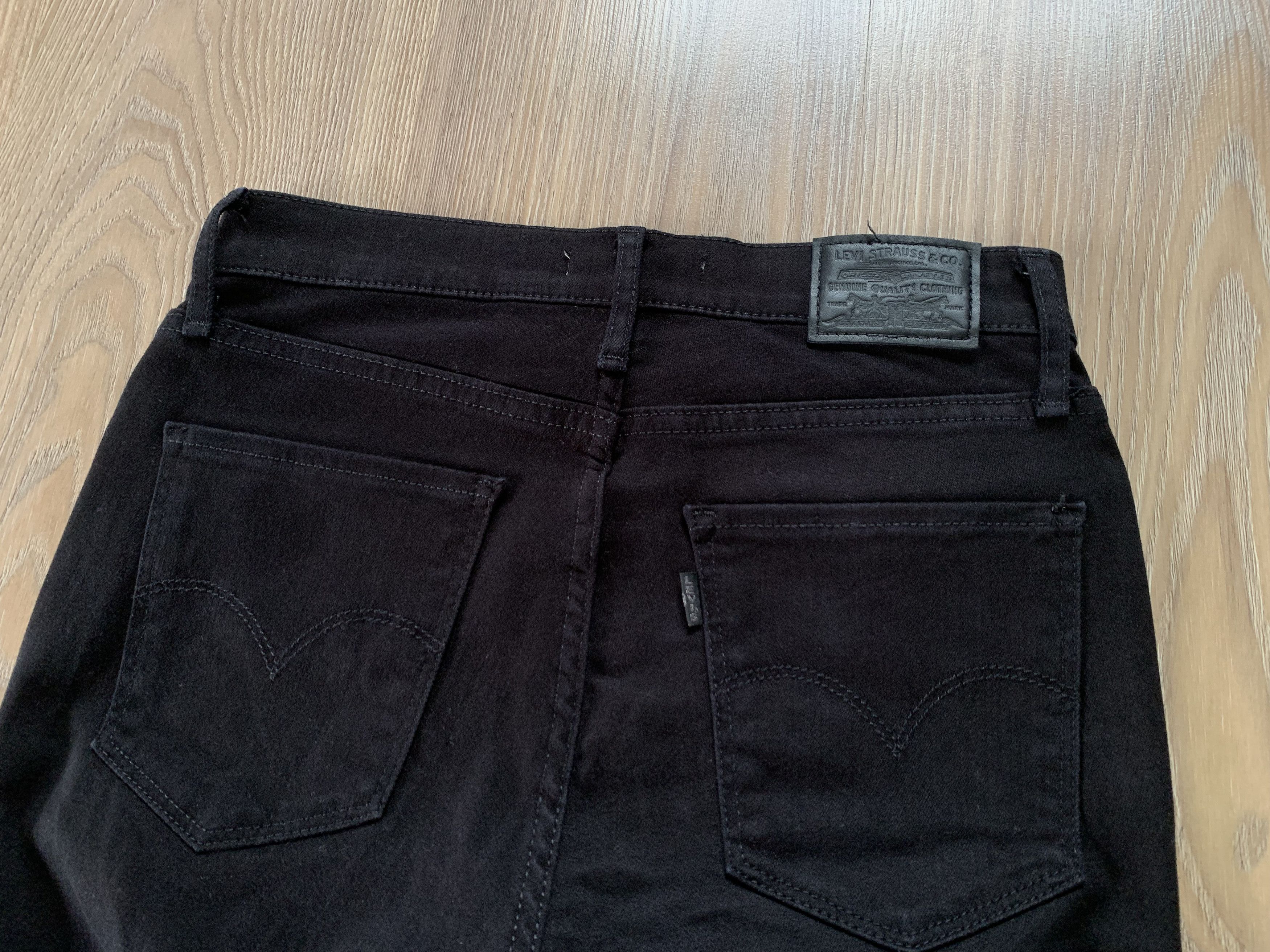 Levi's Levis Premium 724 High Rise Straight Black Jeans Size 28" / US 6 / IT 42 - 6 Thumbnail