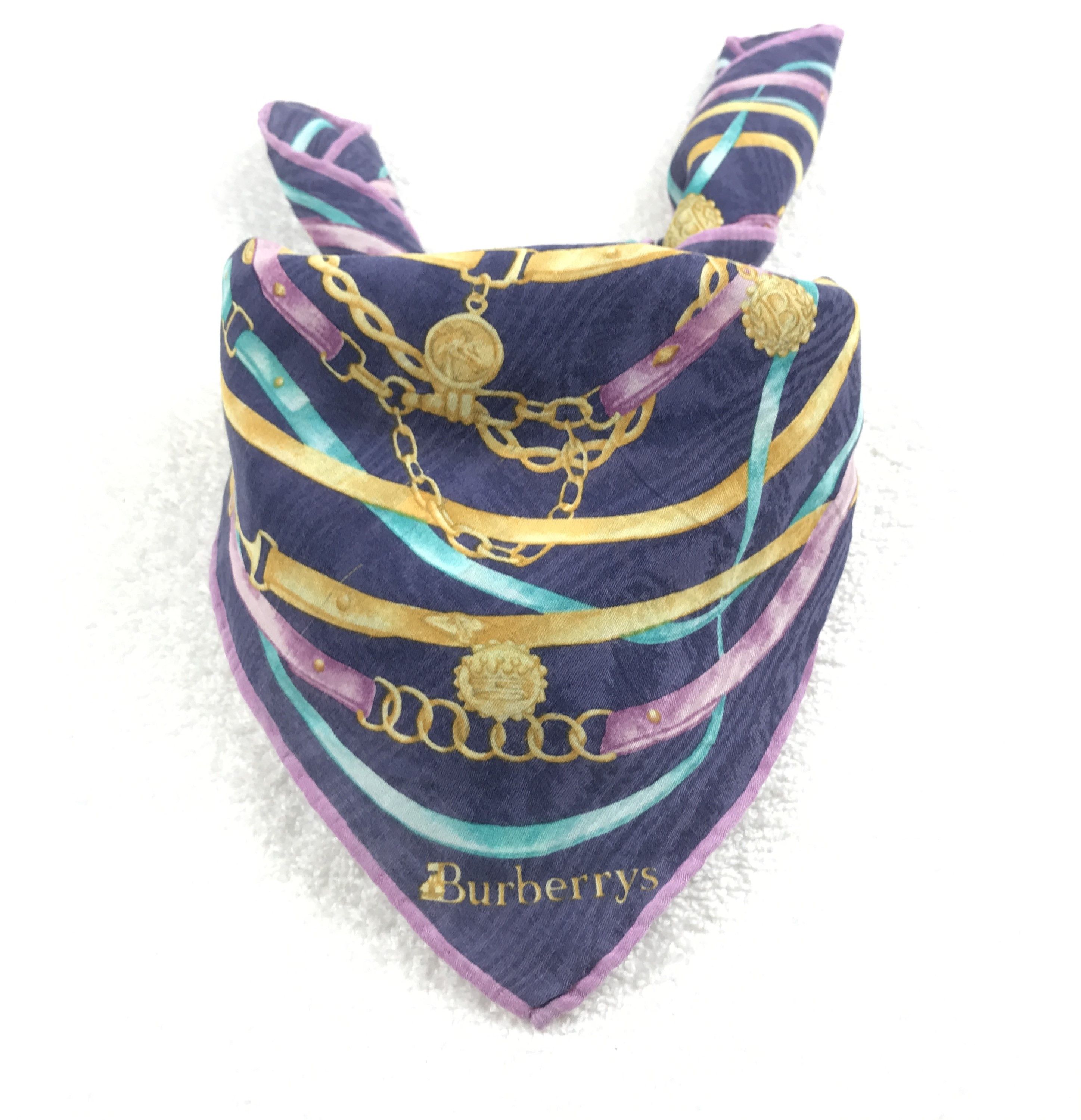 Burberry × Vintage Vintage Burberry Bandana Neckerchief Handkerchief Size ONE SIZE - 4 Thumbnail