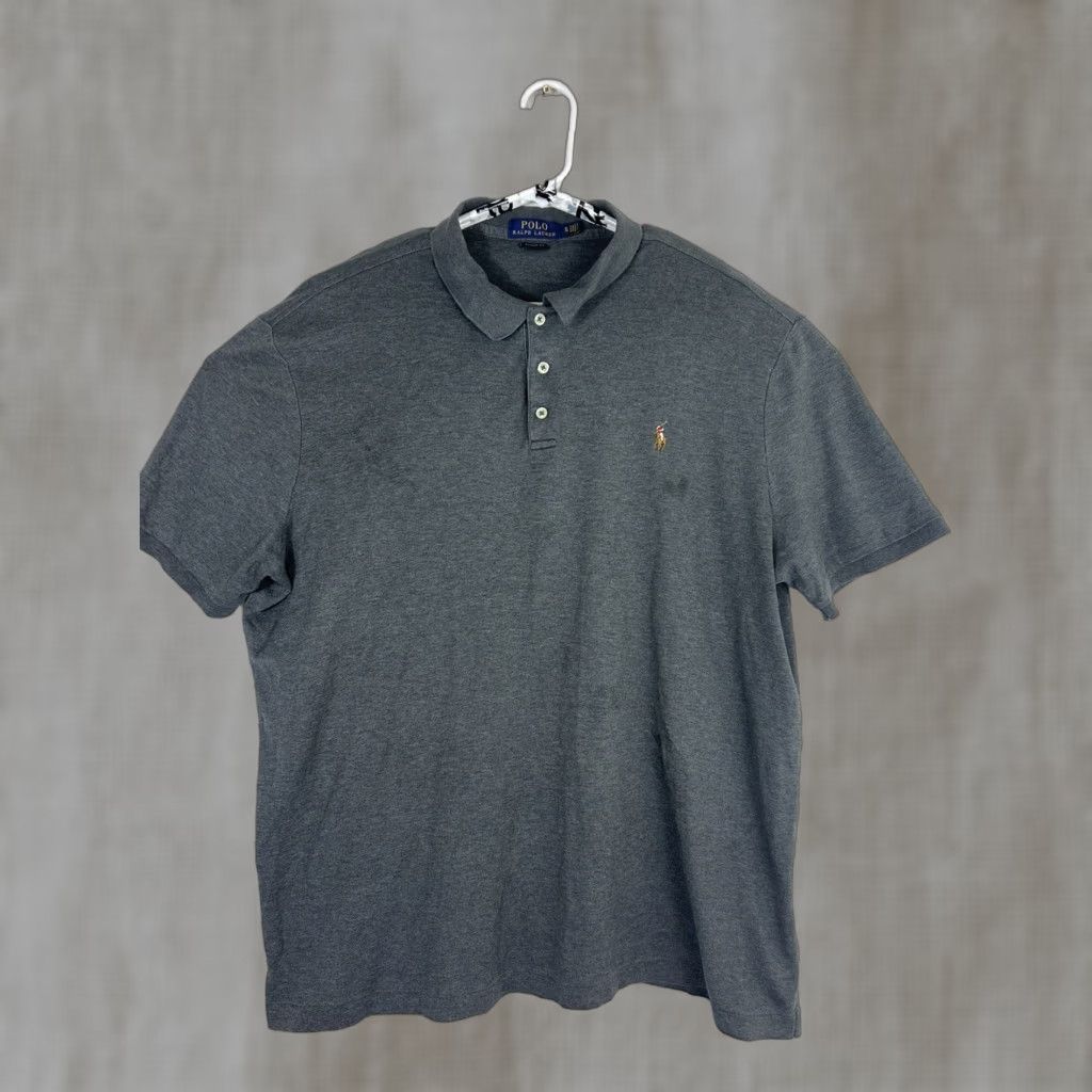 Polo Ralph Lauren Polo Ralph Lauren Shirt Mens XL Pullover Short Sleeve Charcoal Gray Cotton Size US XL / EU 56 / 4 - 1 Thumbnail