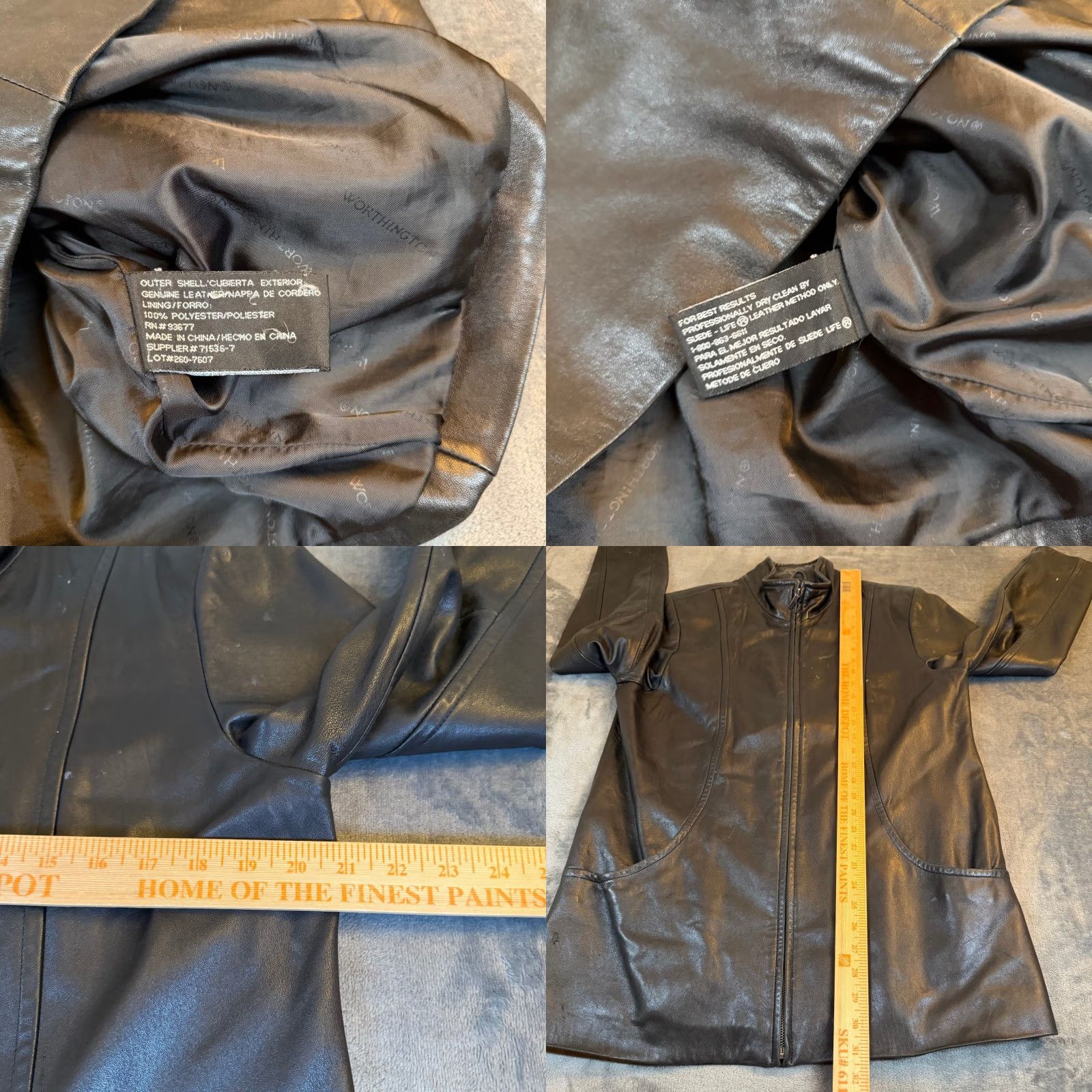 Worthington VINTAGE Worthington Black Genuine Lambskin Leather Full Zip Jacket Womens Size Large Size L / US 10 / IT 46 - 8 Thumbnail
