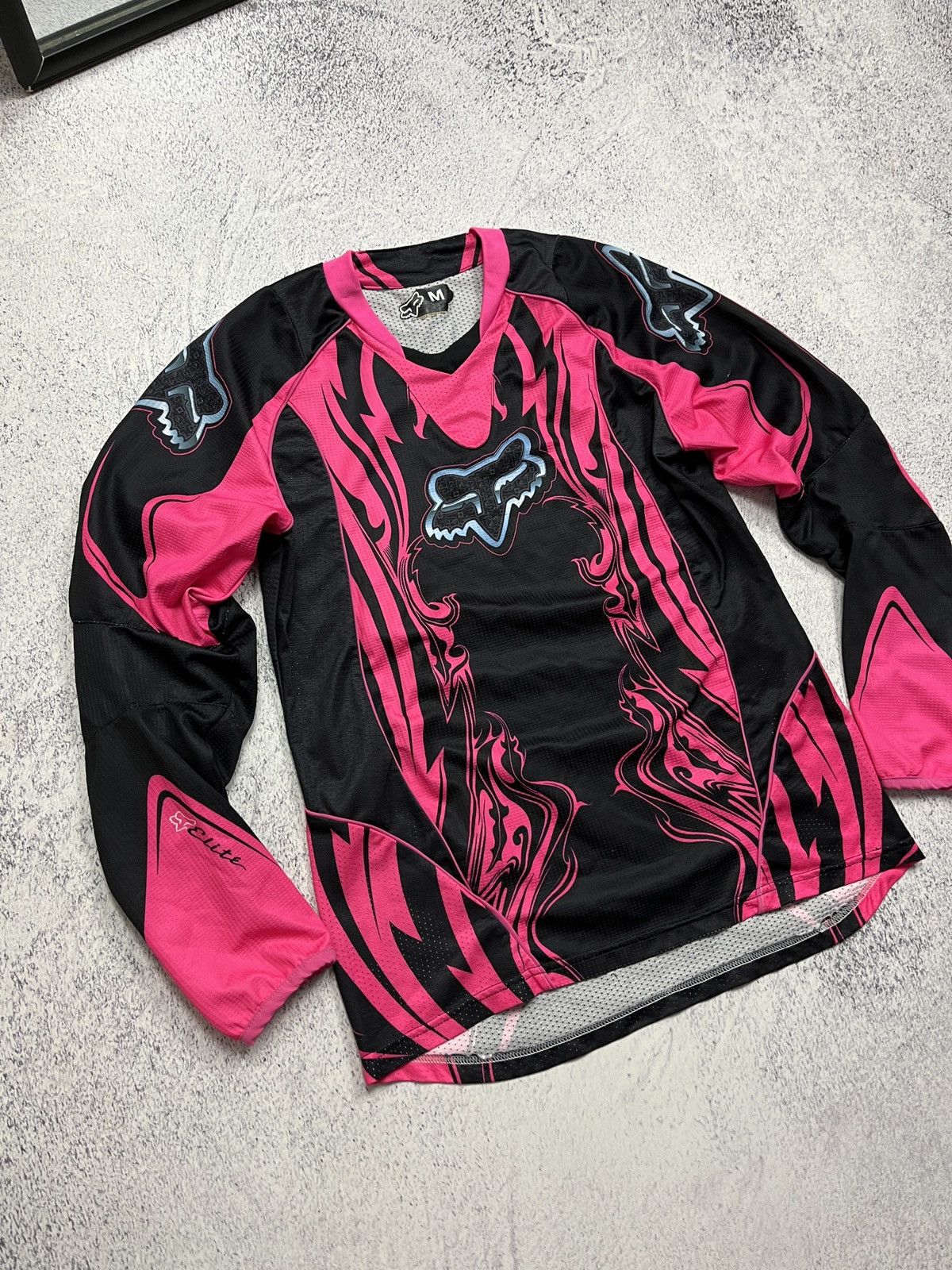 Fox Racing Crazy Fox Racing Big Logo Jersey Y2k Drill Longsleeve Rare Size M / US 6-8 / IT 42-44 - 3 Thumbnail