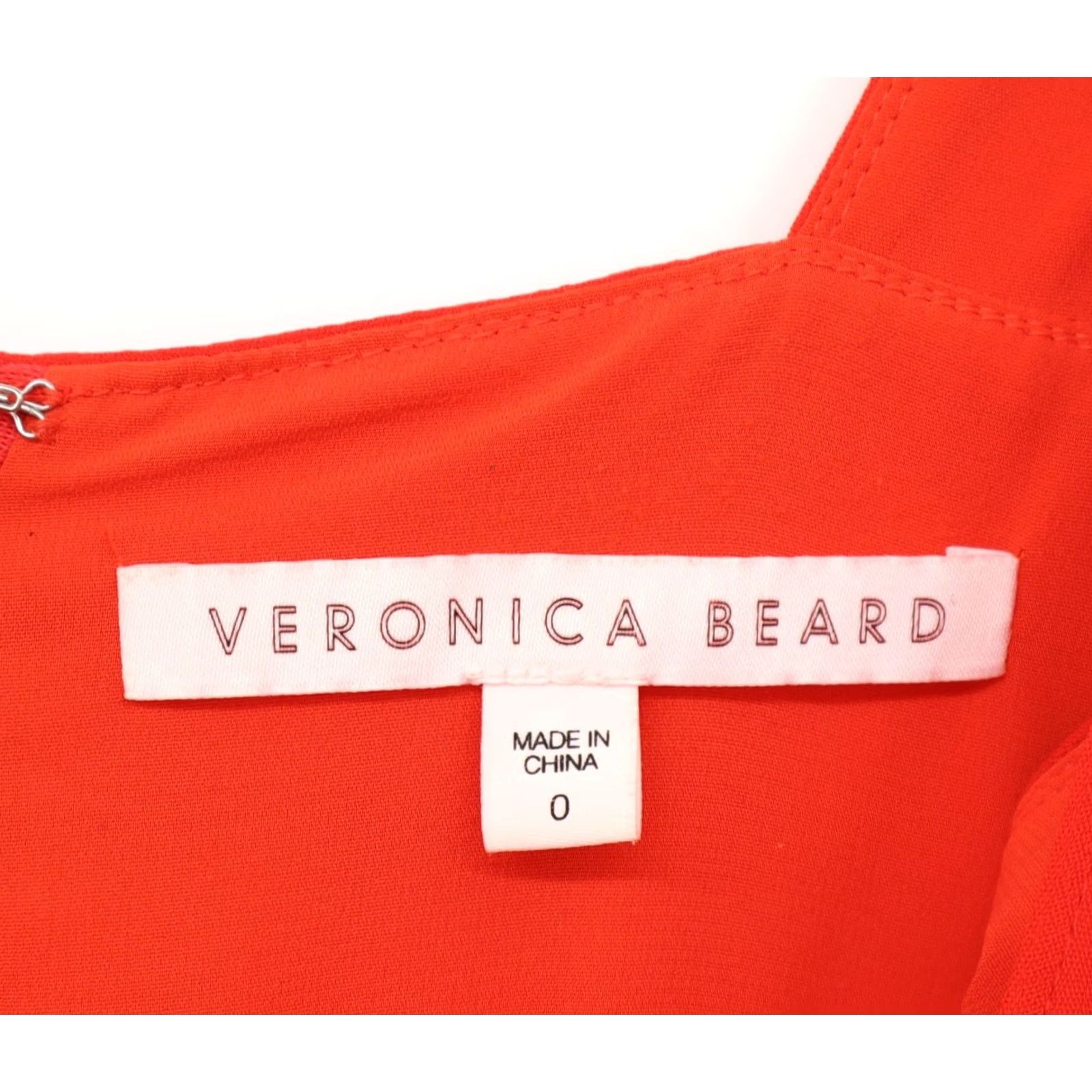 Veronica Beard VERONICA BEARD Dress Women's Gloria Fluted Stretch-Crepe Midi Cocktail Red Sz 0 Size XS / US 0-2 / IT 36-38 - 3 Thumbnail