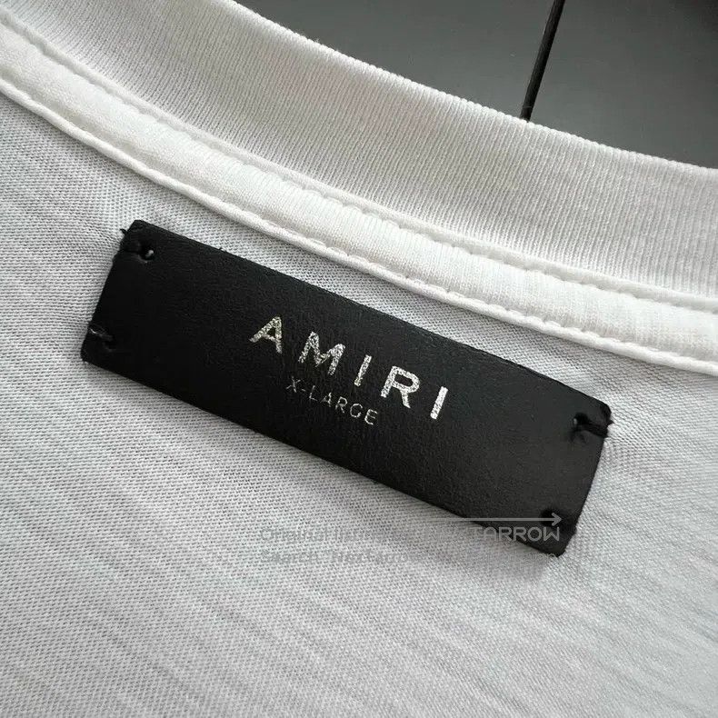 Amiri Amiri Size XL White letter printed short sleeves Size US XL / EU 56 / 4 - 3 Thumbnail