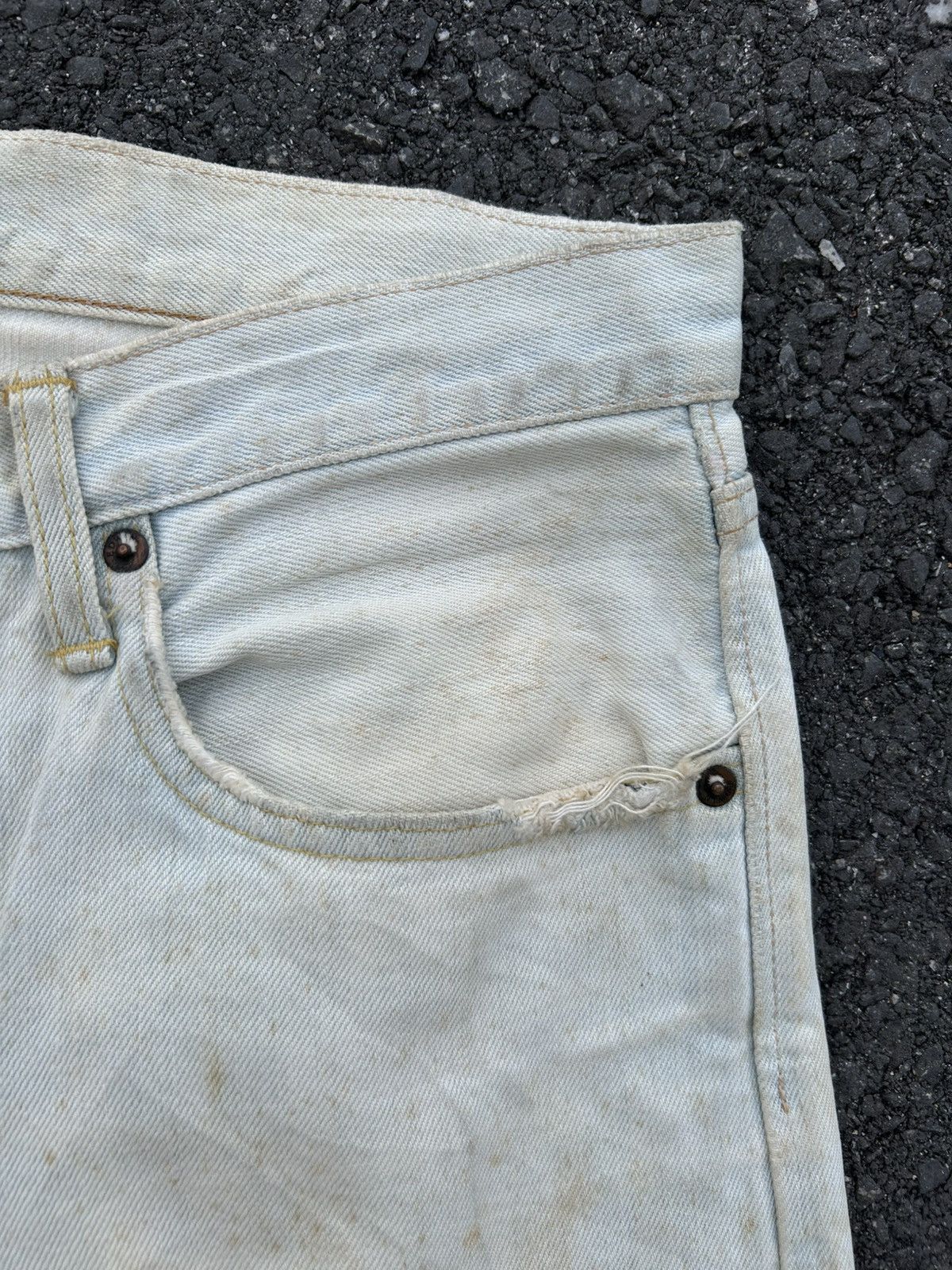 Kapital Thrashed Vintage Edwin 505z Selvedge Dirty Denim Jeans Size US 31 - 8 Thumbnail
