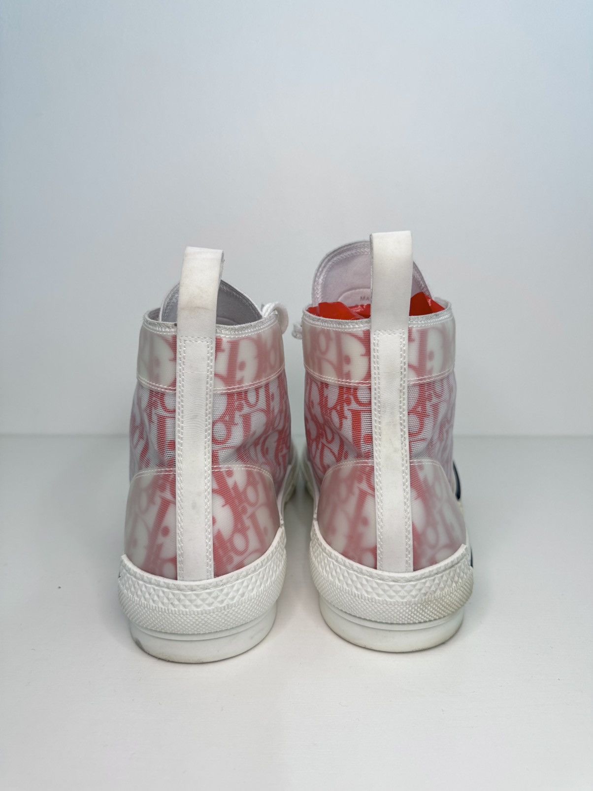 Dior Dior B23 Pink Oblique High-Top Sneakers Sz 11 Size US 11 / EU 44 - 4 Thumbnail