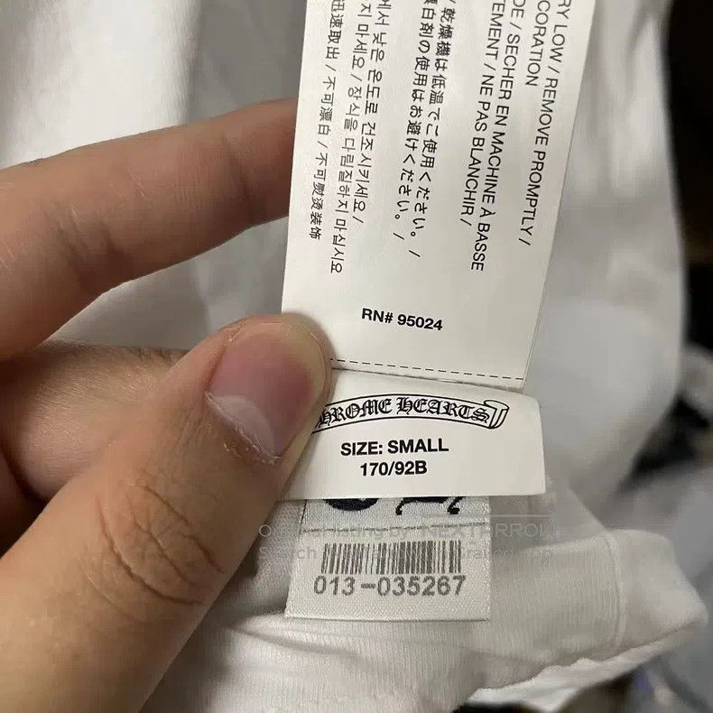 Chrome Hearts CHROME HEARTS Size S Sketch Cross Scroll White Long-Sleeved Size US S / EU 44-46 / 1 - 9 Thumbnail
