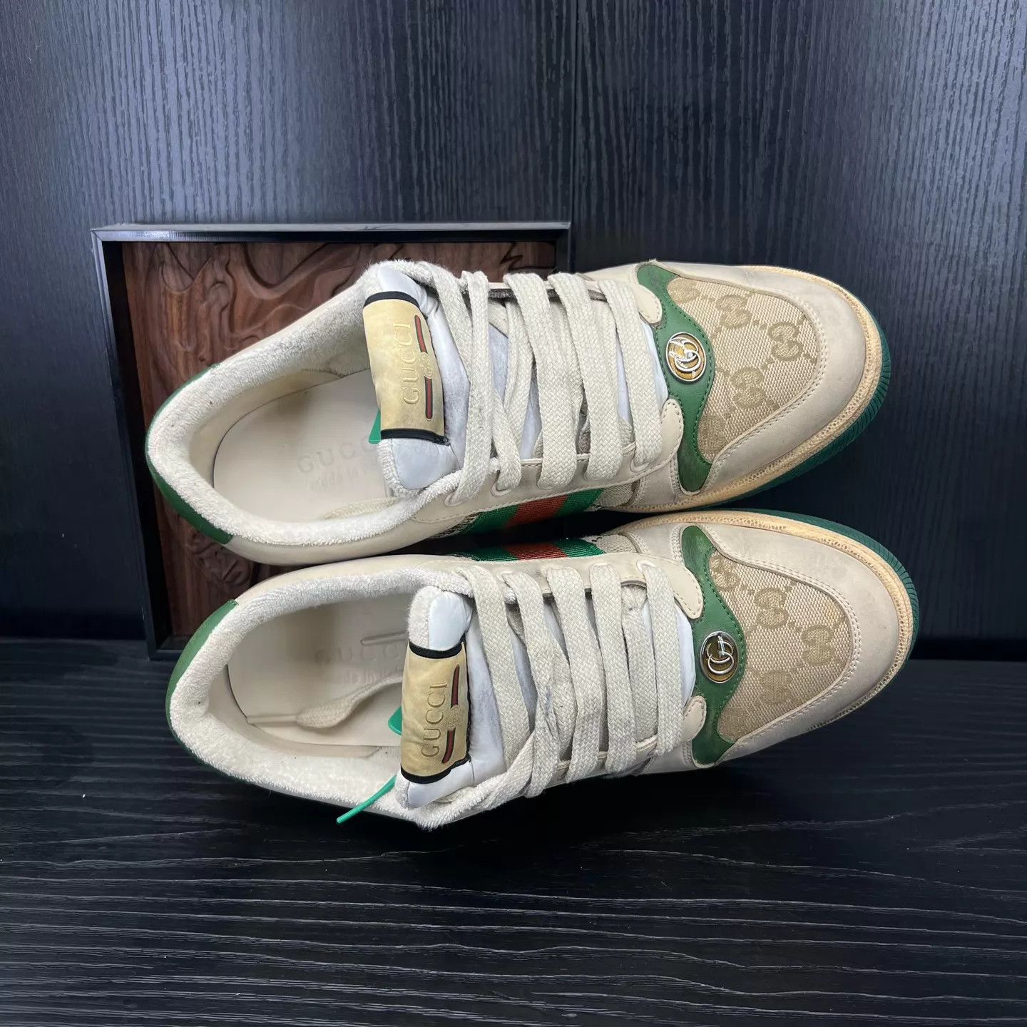 Gucci Gucci Dirty Sneakers Gray Green 7.5/41.5 Near New Size US 8.5 / EU 41-42 - 2 Thumbnail