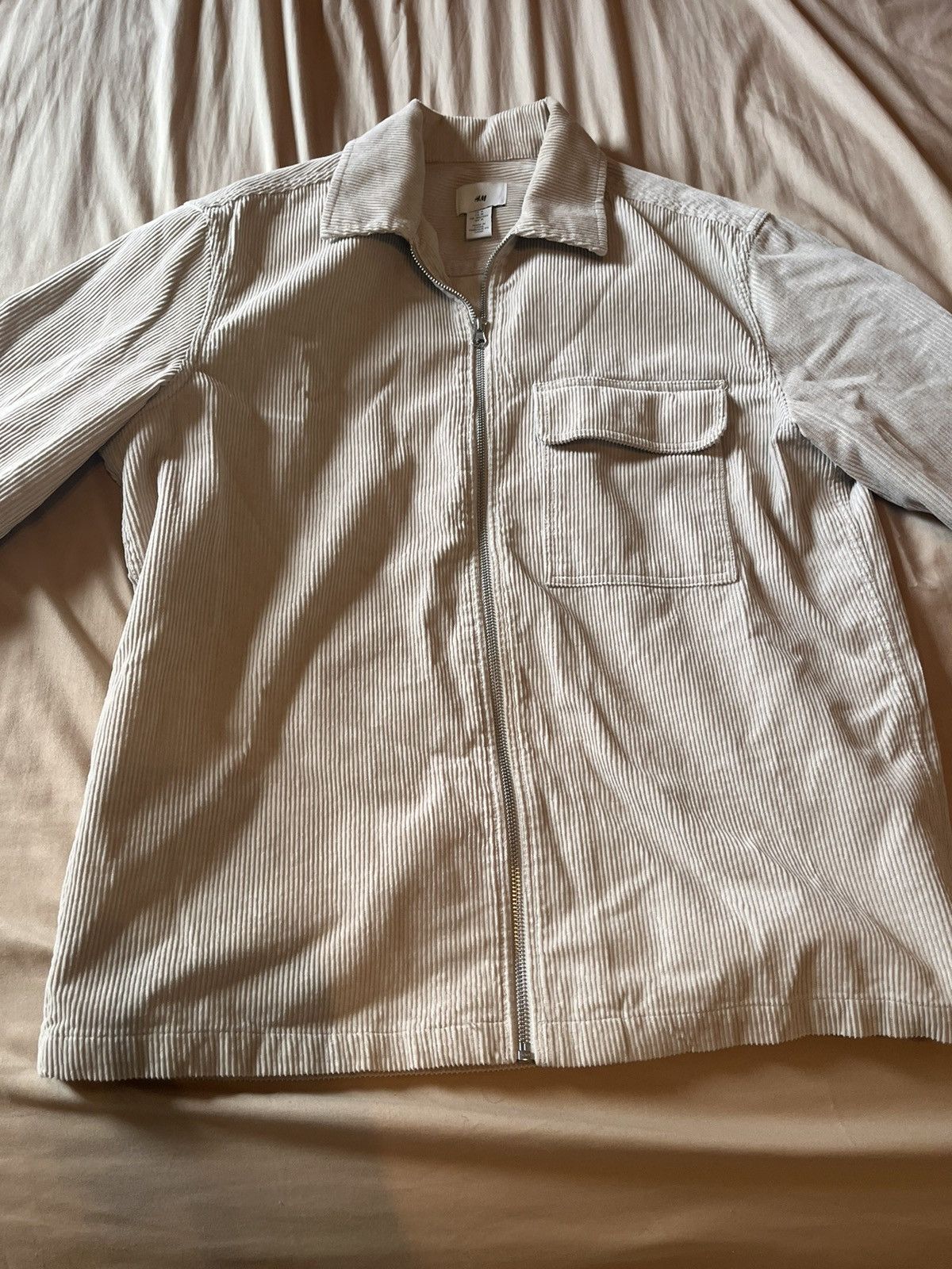 H&M H&M Beige/Cream Corduroy Jacket Size US M / EU 48-50 / 2 - 2 Thumbnail