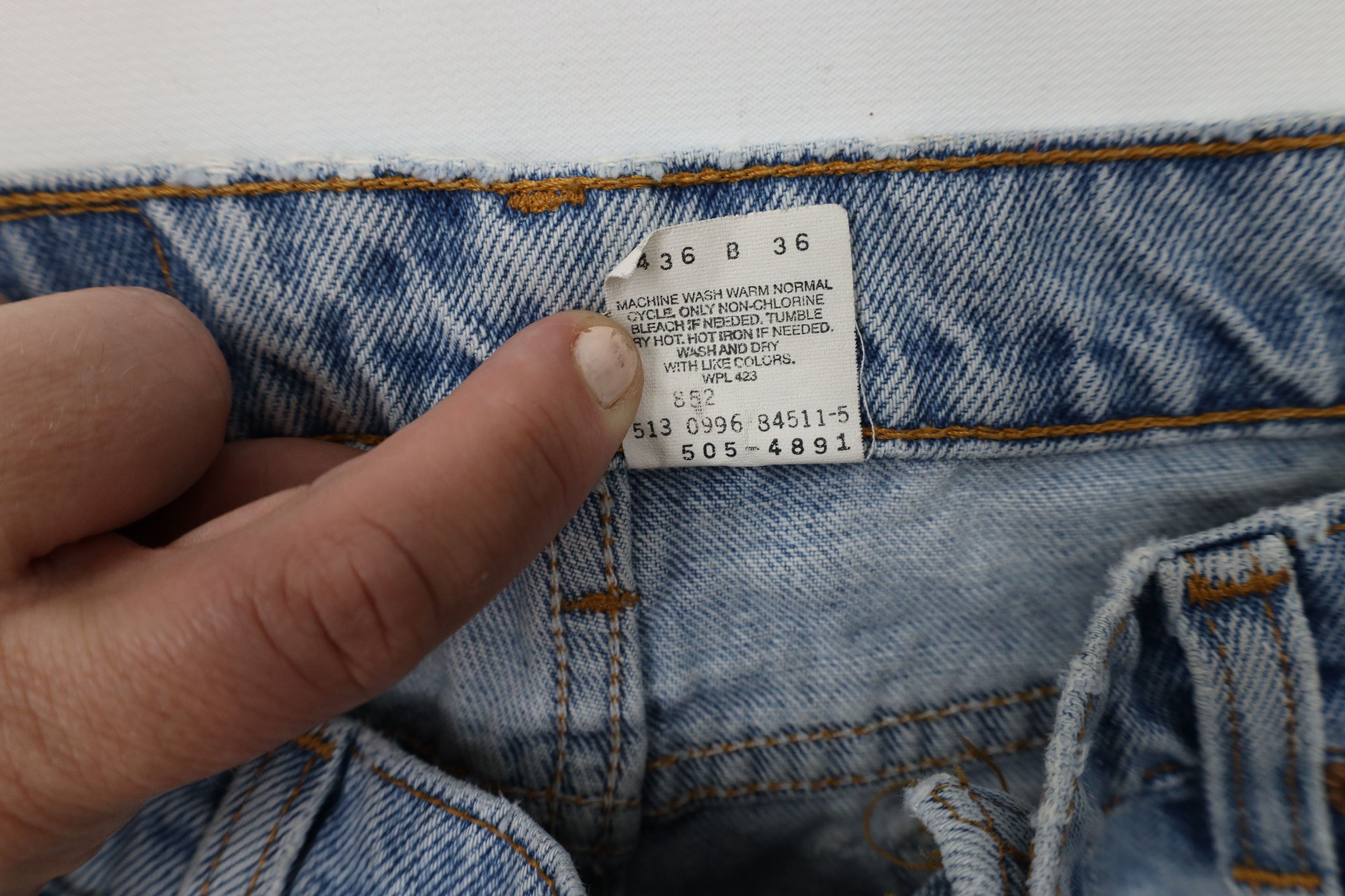 Levi's × Vintage Vintage 90s Levis 505 Regular Straight Leg Denim Jeans USA Size US 36 / EU 52 - 9 Thumbnail