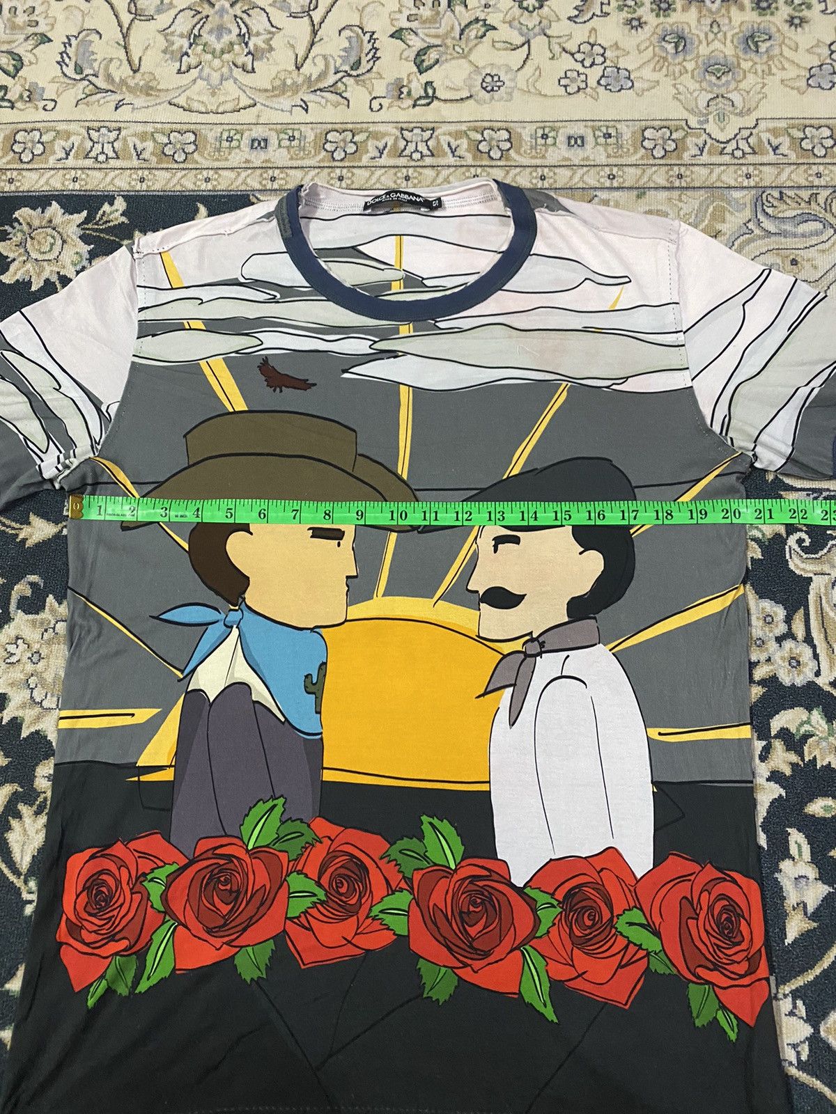 Dolce & Gabbana Dolce & Gabbana Grey Printed Cotton Crewneck Size US M / EU 48-50 / 2 - 17 Thumbnail