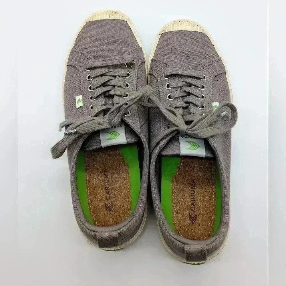 Designer Cariuma Canvas Sneakers Trainers Mystic Grey low rise M 10. Size US 10.5 / IT 40.5 - 3 Thumbnail