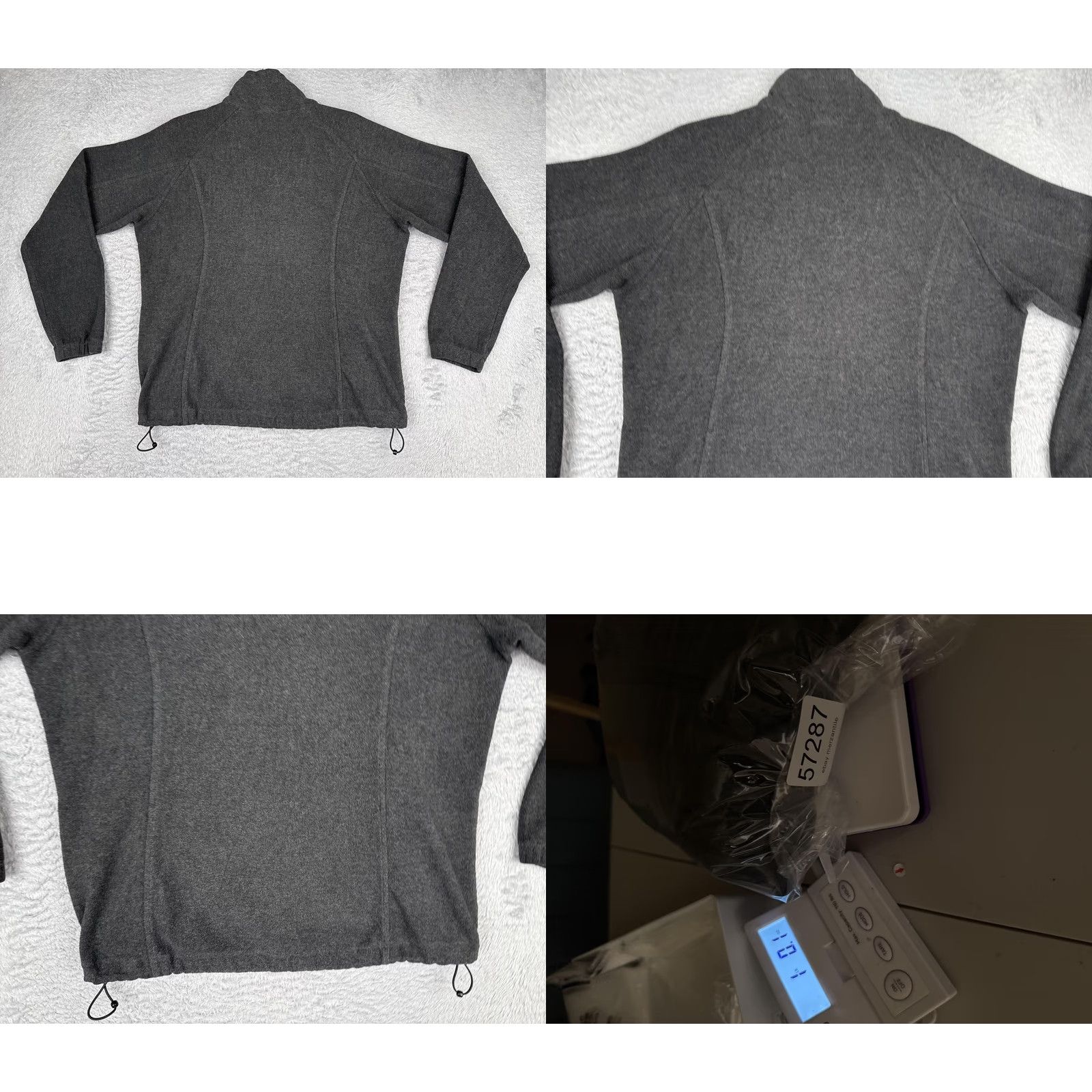 Vintage Columbia Fleece Jacket Womens Large Gray Full Zip Pockets Drawcord Hem Warm Size L / US 10 / IT 46 - 9 Thumbnail