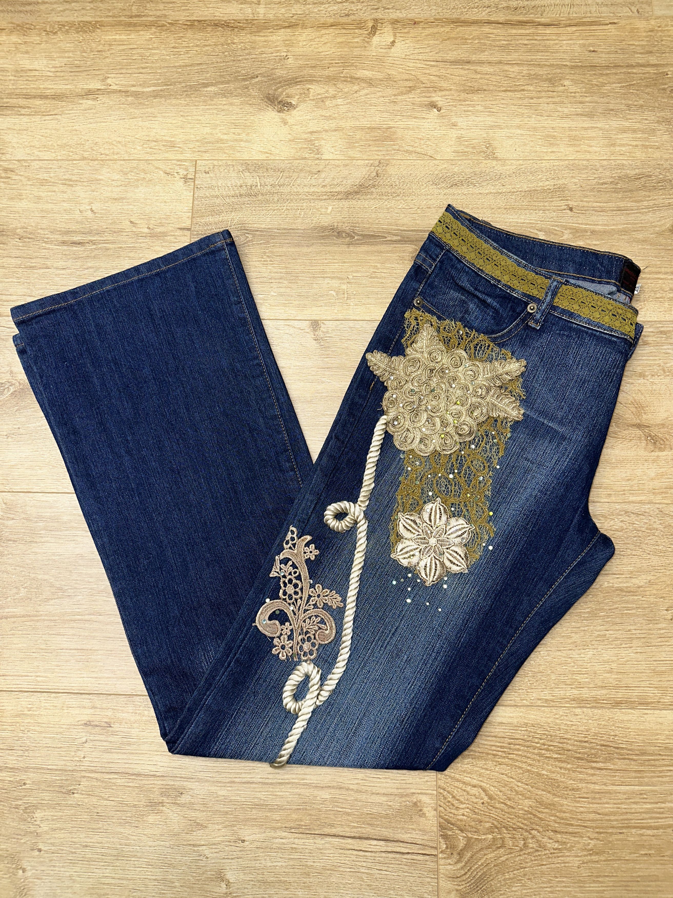 Roberto Cavalli Archive ROBERTO CAVALLI Y2K Embroidered Bootcut Jeans 48 IT Size US 32 / EU 48 - 5 Thumbnail