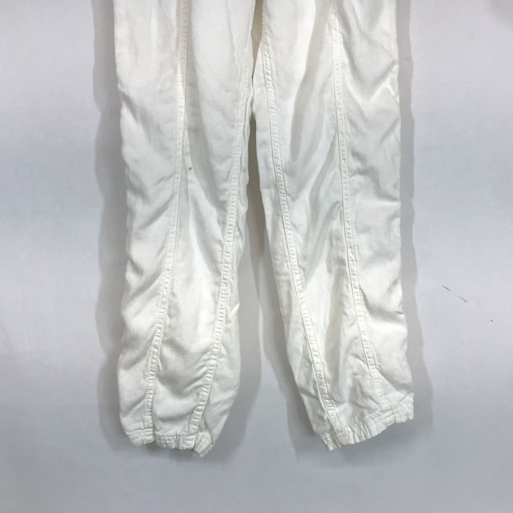 Faherty FAHERTY Pants WOMEN'S SMALL WHITE LINEN BLEND W/POCKETS Size 28" / US 6 / IT 42 - 3 Thumbnail