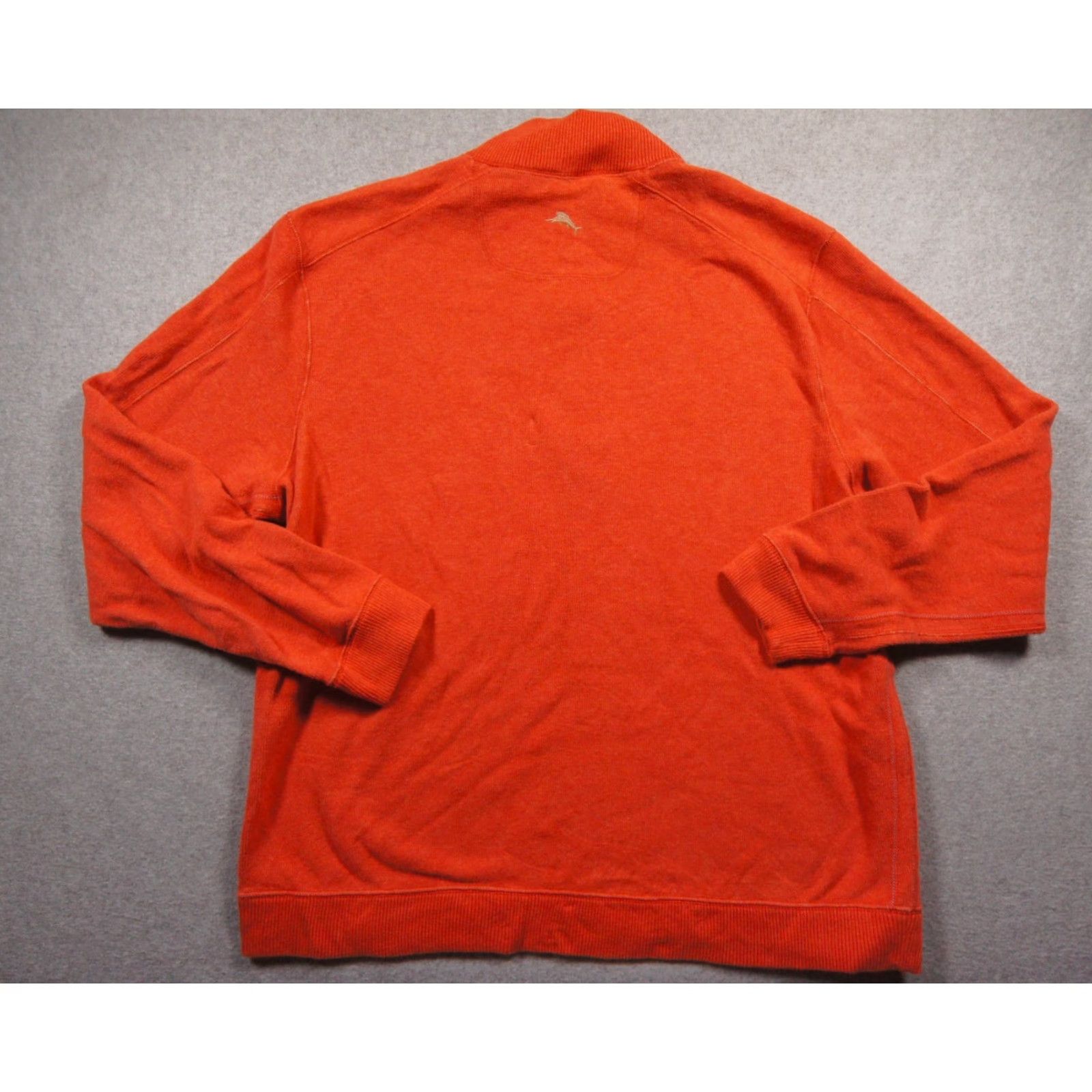 Tommy Bahama VINTAGE no — wait it's not vintage; the item is Tommy Bahama Sweater Mens XL Orange 1/4 Zip Reversible Pullover Knit Adult Size US XL / EU 56 / 4 - 6 Thumbnail