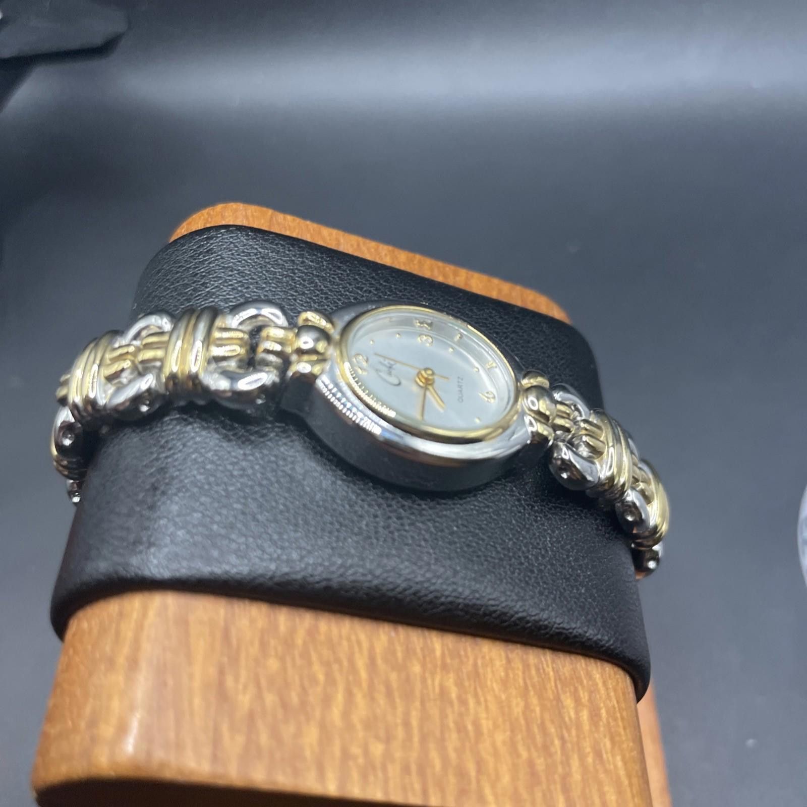 Designer Cache Watch Women Gold & Silver Quartz Watch New Battery Size ONE SIZE - 5 Thumbnail