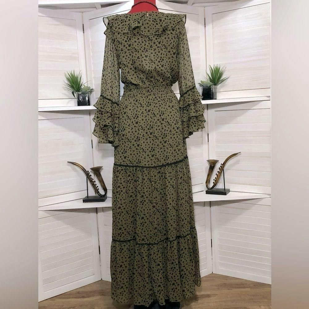 MISA Los Angeles NWT Misa Los Angeles boho Mavistela green ruffled dress XS Size XS / US 0-2 / IT 36-38 - 3 Thumbnail
