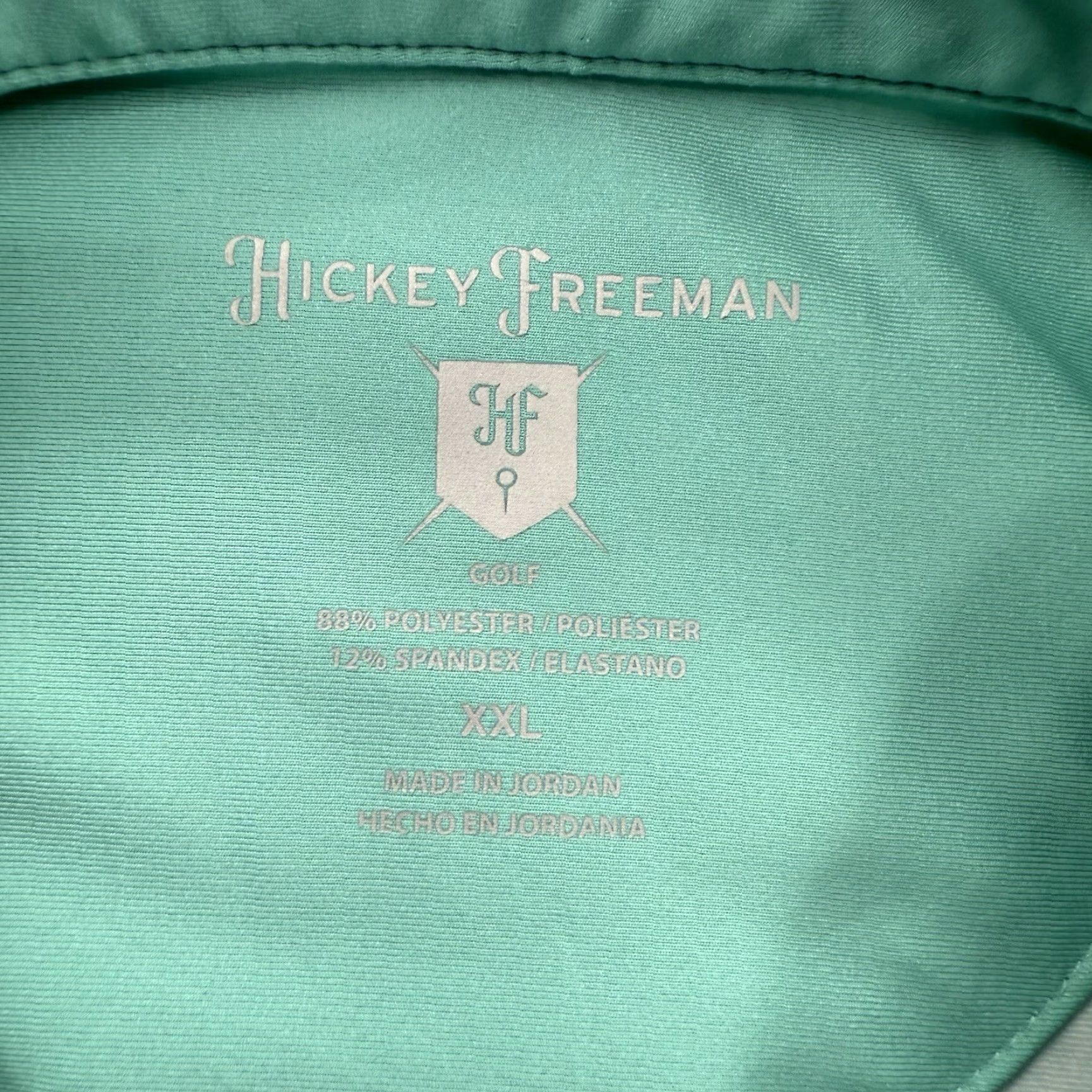 Vintage Hickey Freeman Polo Shirt Men 2XL Green Floral Polyester Golfing Polo Short Sleeve Logo Breathable Casual Activewear Shirt Mens Size US XXL / EU 58 / 5 - 3 Thumbnail