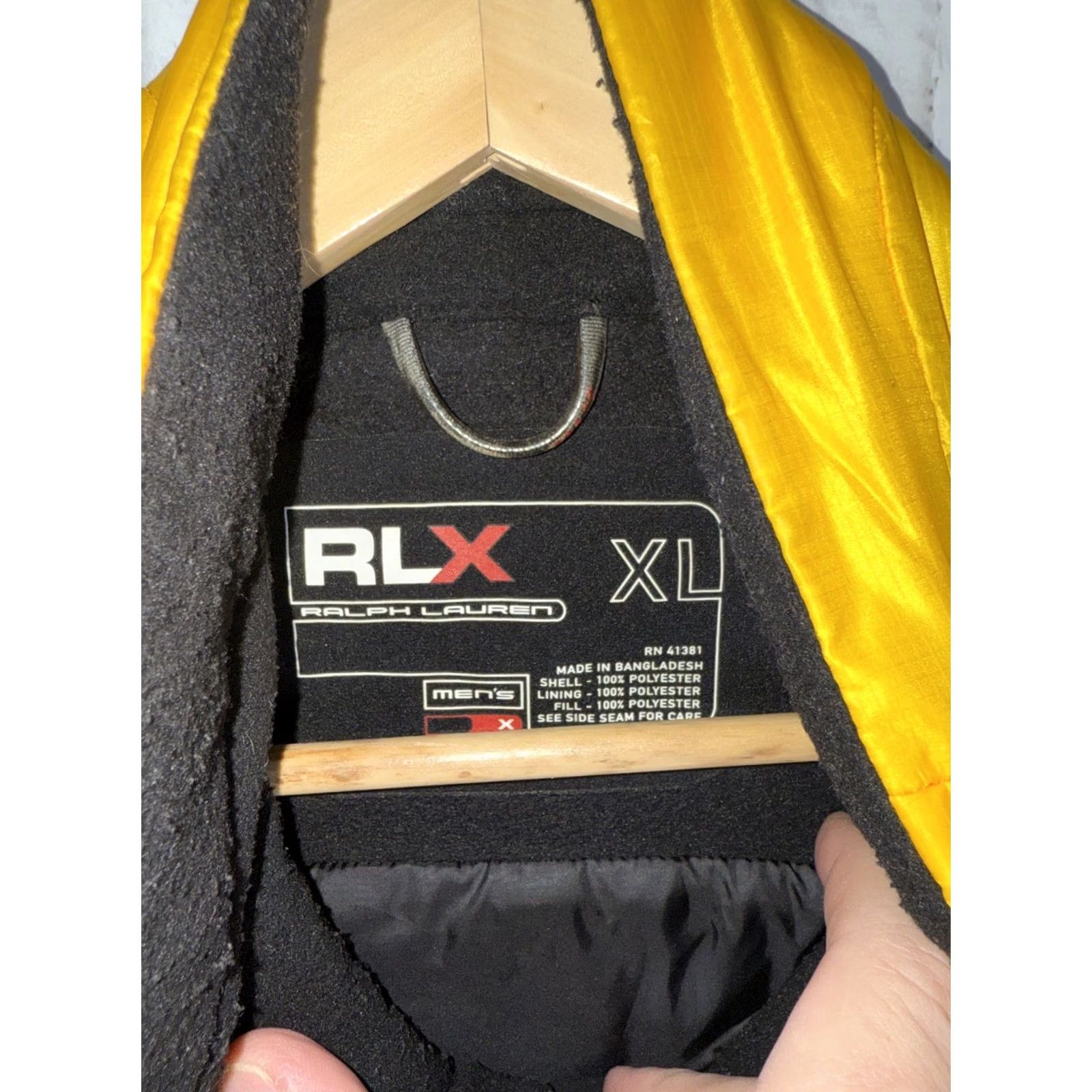 RLX Ralph Lauren RLX Ralph Lauren Jacket Mens XL Yellow Fleece Lined Wool/Polyester? Size US XL / EU 56 / 4 - 2 Thumbnail