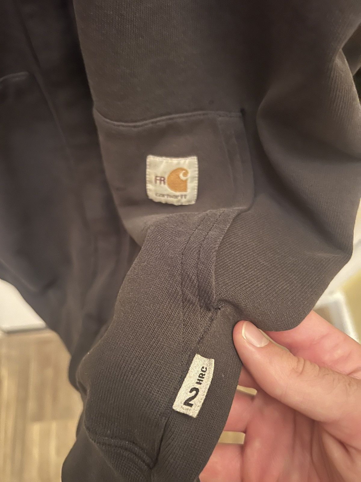 Carhartt × Vintage Vinatge thrashed faded Carhartt TALL hoodie FIRE RESISTANT Size US XL / EU 56 / 4 - 5 Thumbnail