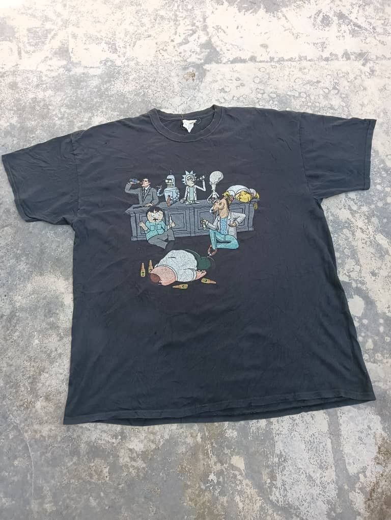 Vintage Vintage Y2K drinking buddies cartoon characters tshirts Size US XL / EU 56 / 4 - 1 Thumbnail