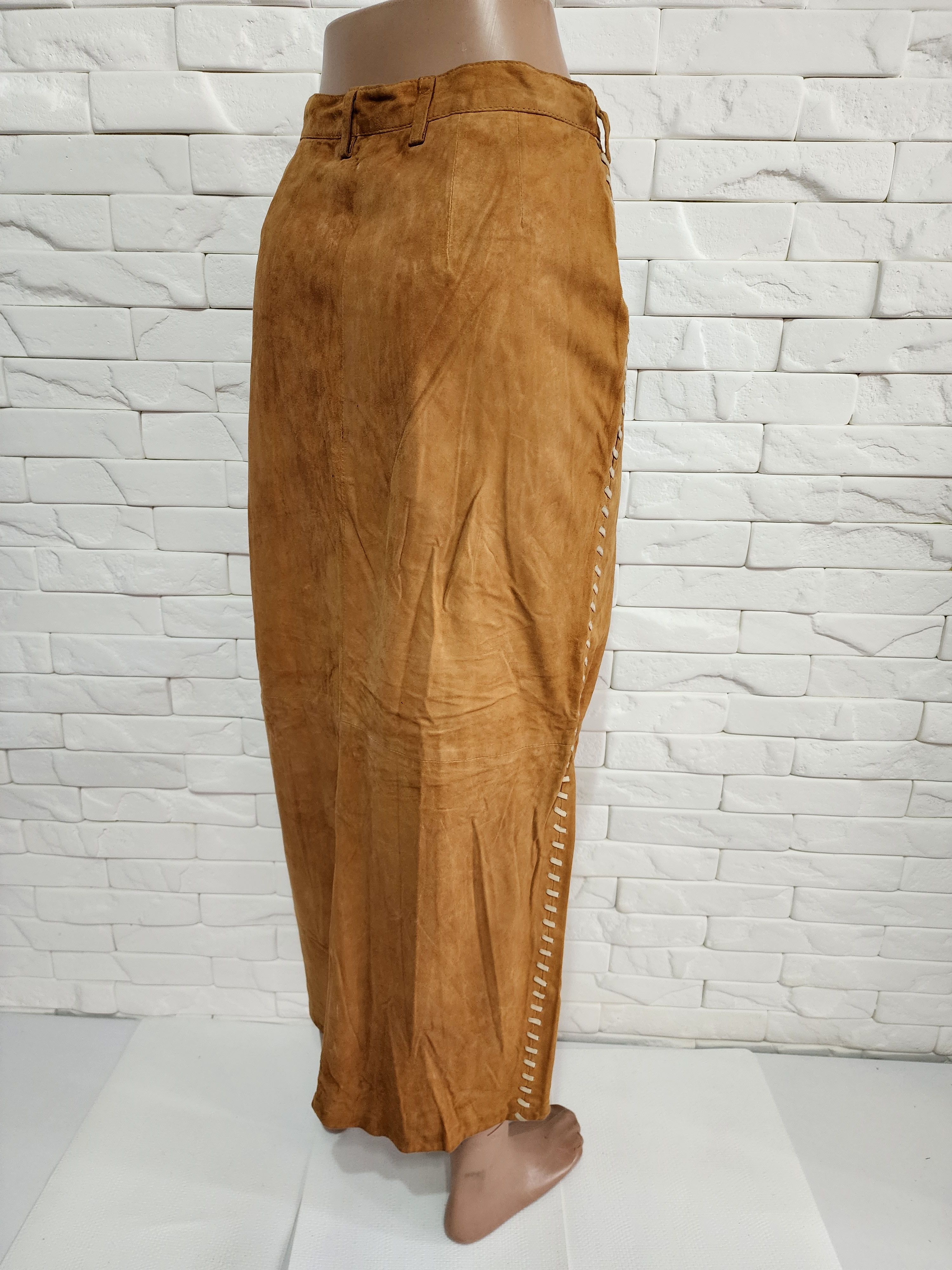 Other Leather skirt with decorative lacing. Size 27" / US 4 / IT 40 - 5 Thumbnail