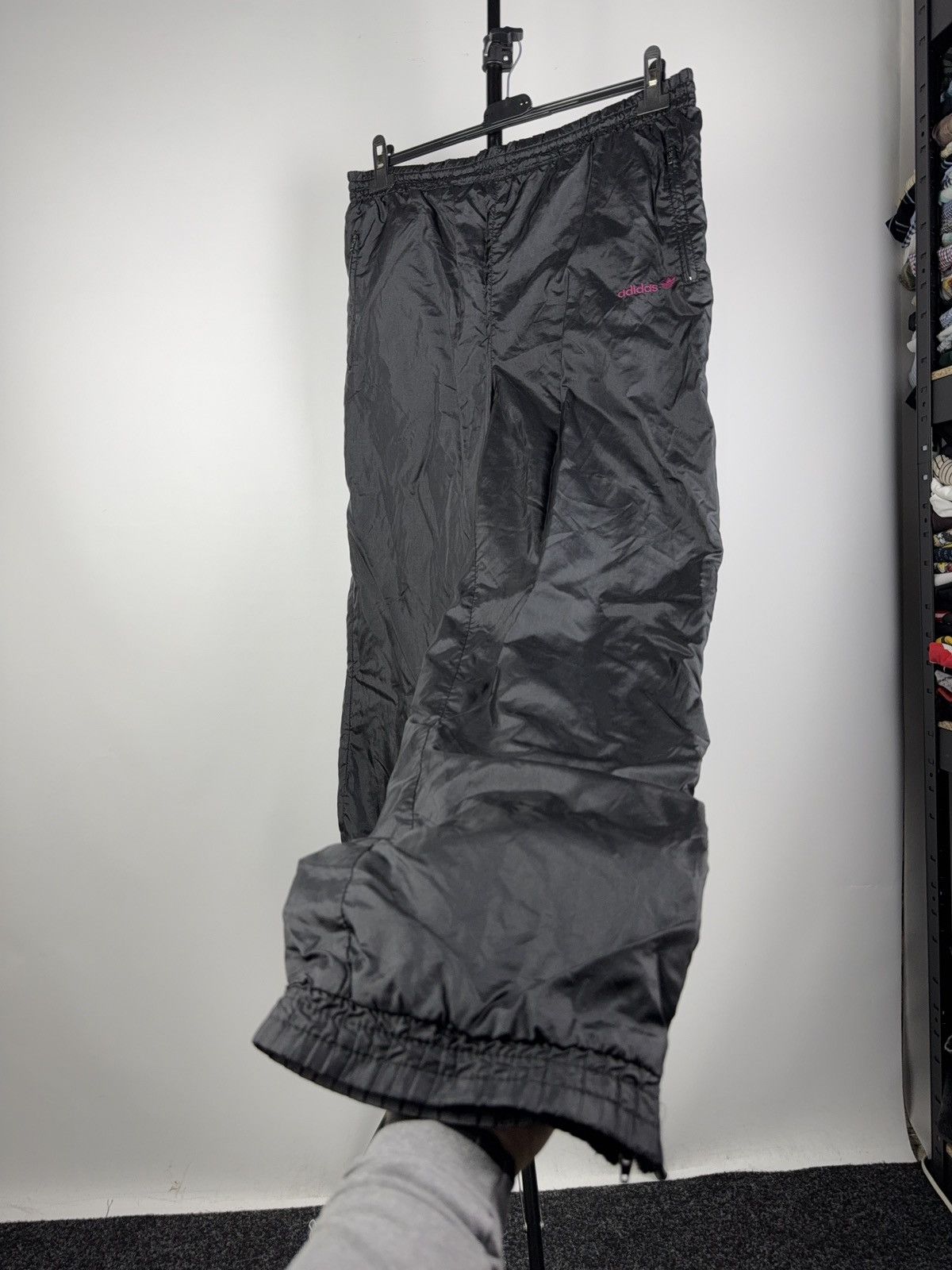 Adidas × Vintage Adidas Vintage 90s nylon pants Parachute Drill Baggy Y2K Size US 34 / EU 50 - 4 Thumbnail