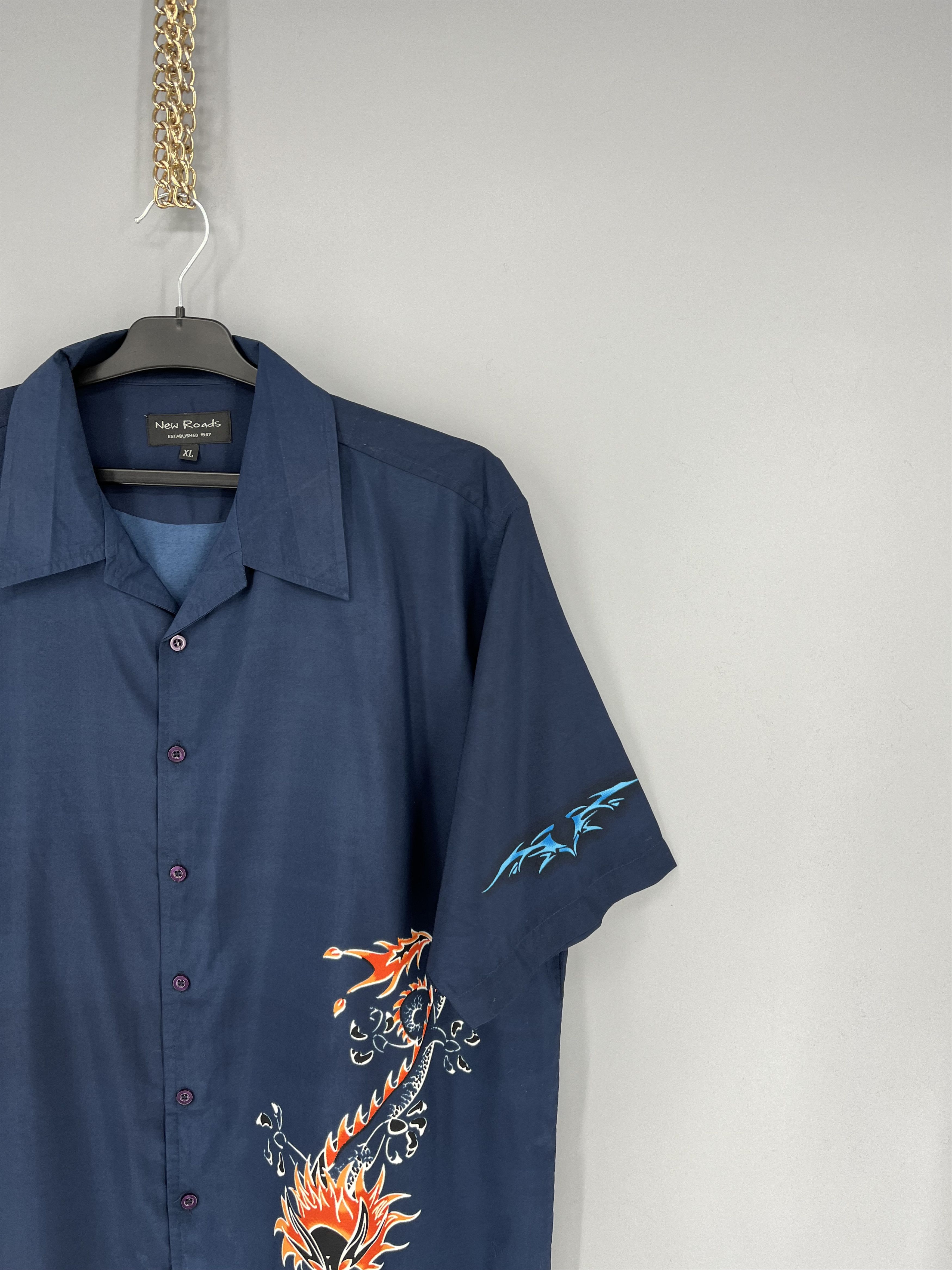 Vintage Vintage 90s Japanese Dragon Crazy Hawaiian Shirt Size US XL / EU 56 / 4 - 5 Thumbnail