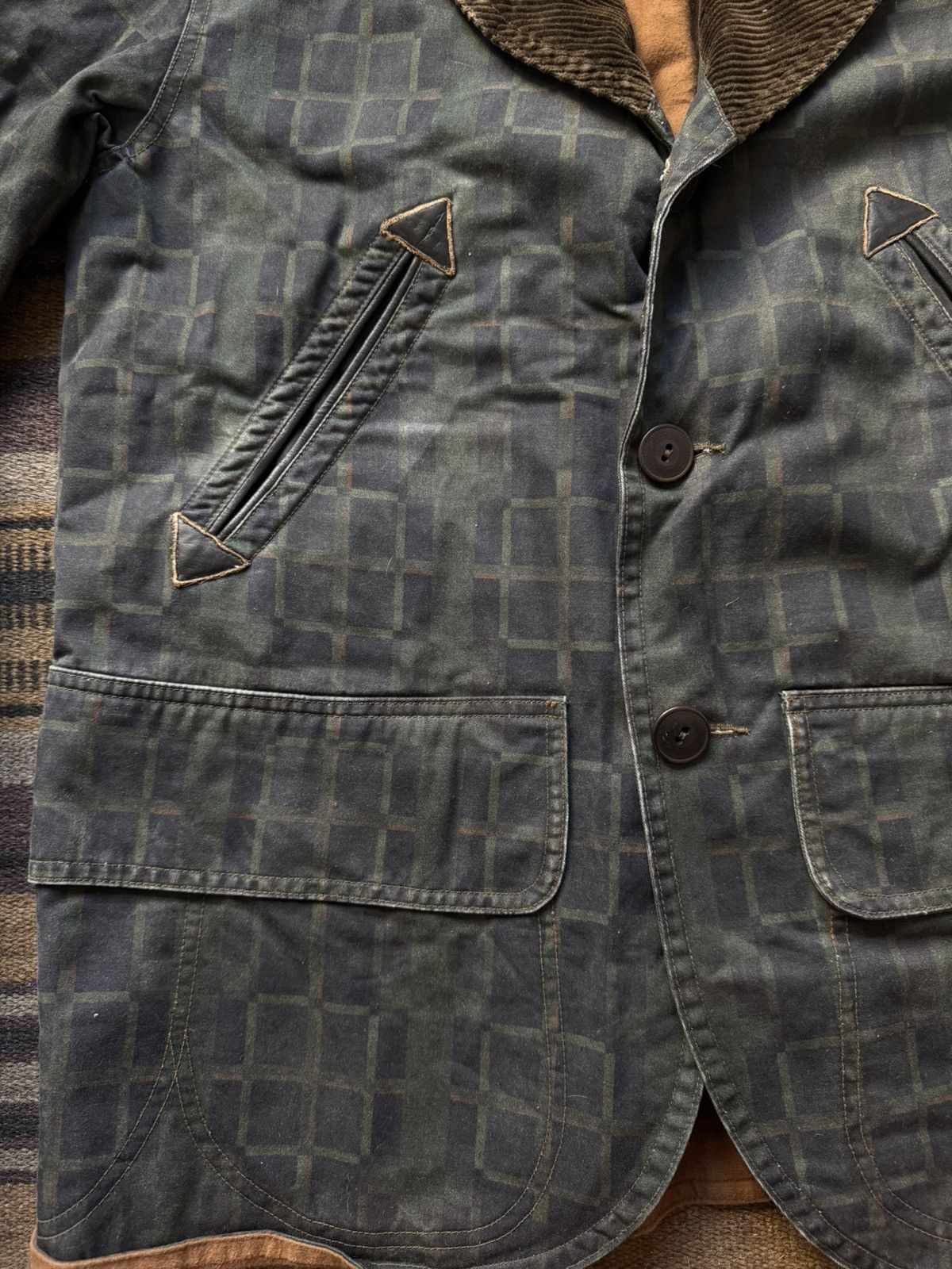 RRL Ralph Lauren Oilcloth Shawl Collar Jacket Size US M / EU 48-50 / 2 - 3 Thumbnail