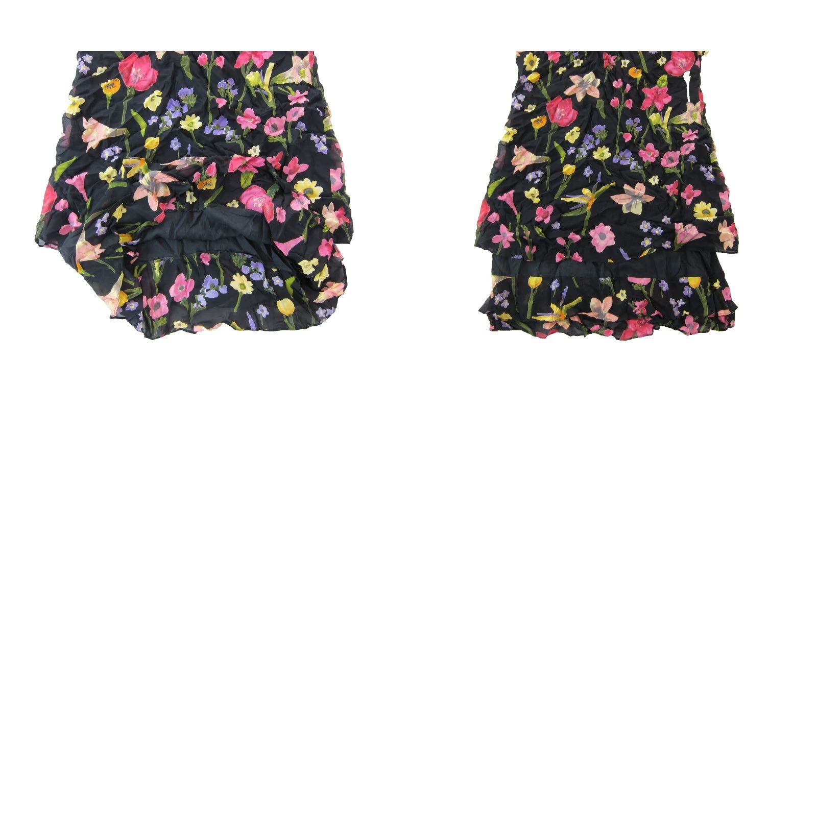 Liz Claiborne Vintage Liz Claiborne Rayon Black Pink Floral Short Sleeve Tunic Smock Dress 12 Size 34" / US 12 / IT 48 - 8 Thumbnail