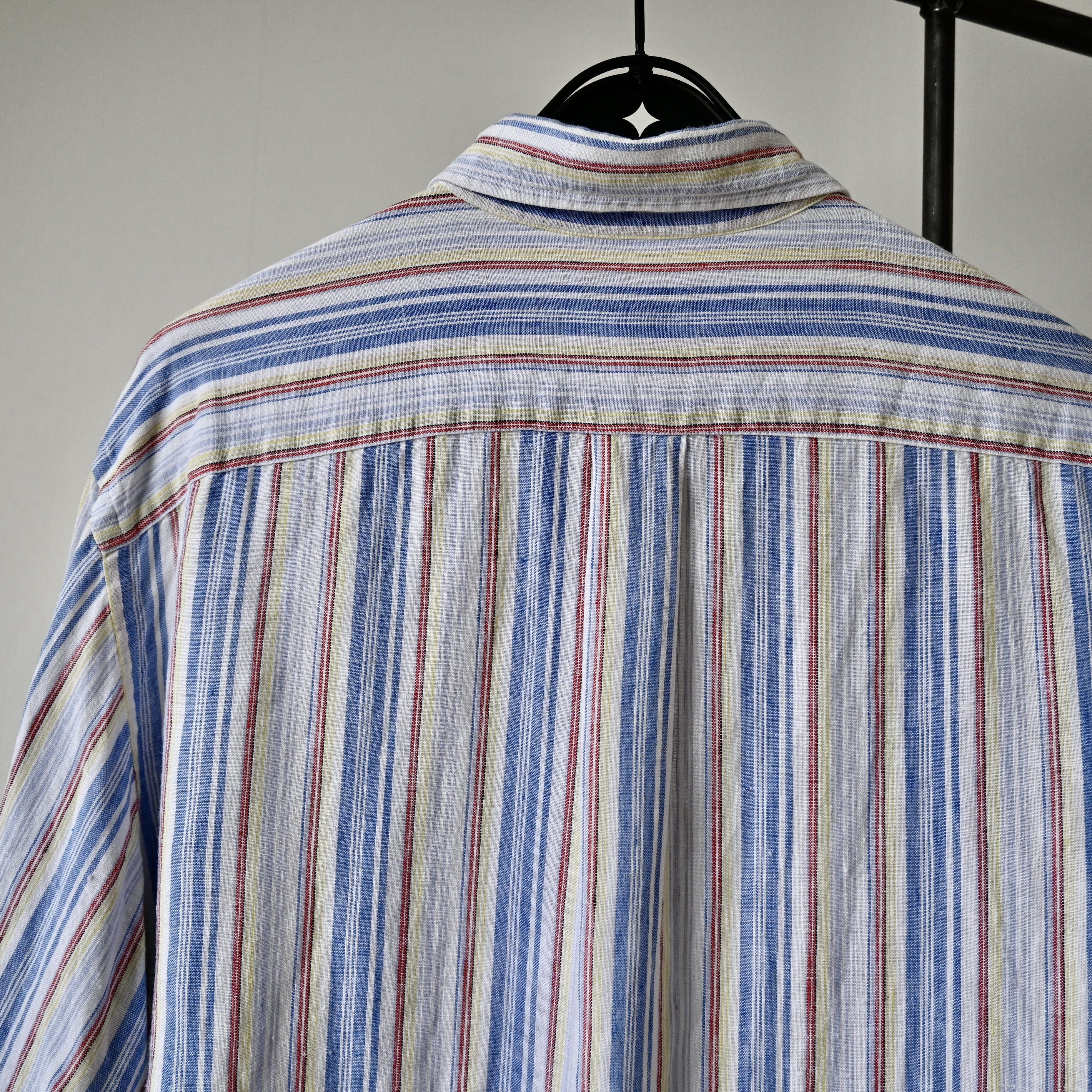 J.Crew VTG 2000s J.Crew sunshine colored stripe linen shirt Size US M / EU 48-50 / 2 - 7 Thumbnail